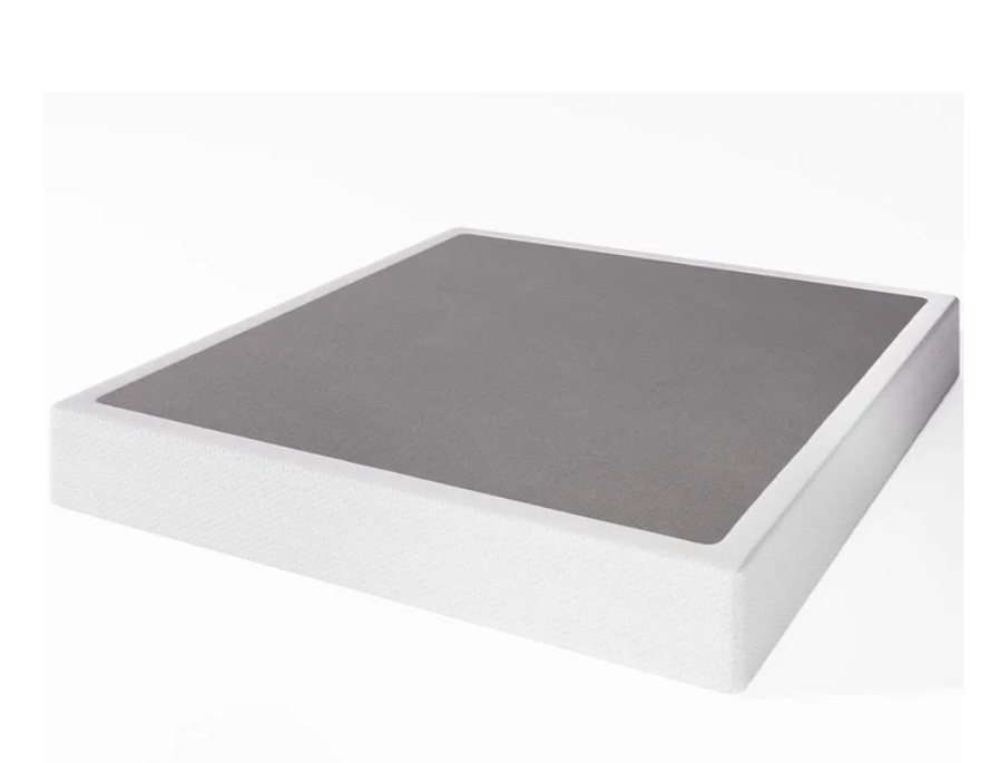 uliesc 9 inch full size box spring, full box spring only, metal box spring full with fabric cover, sturdy mattress foundation, noise free, non-slip, easy assembly