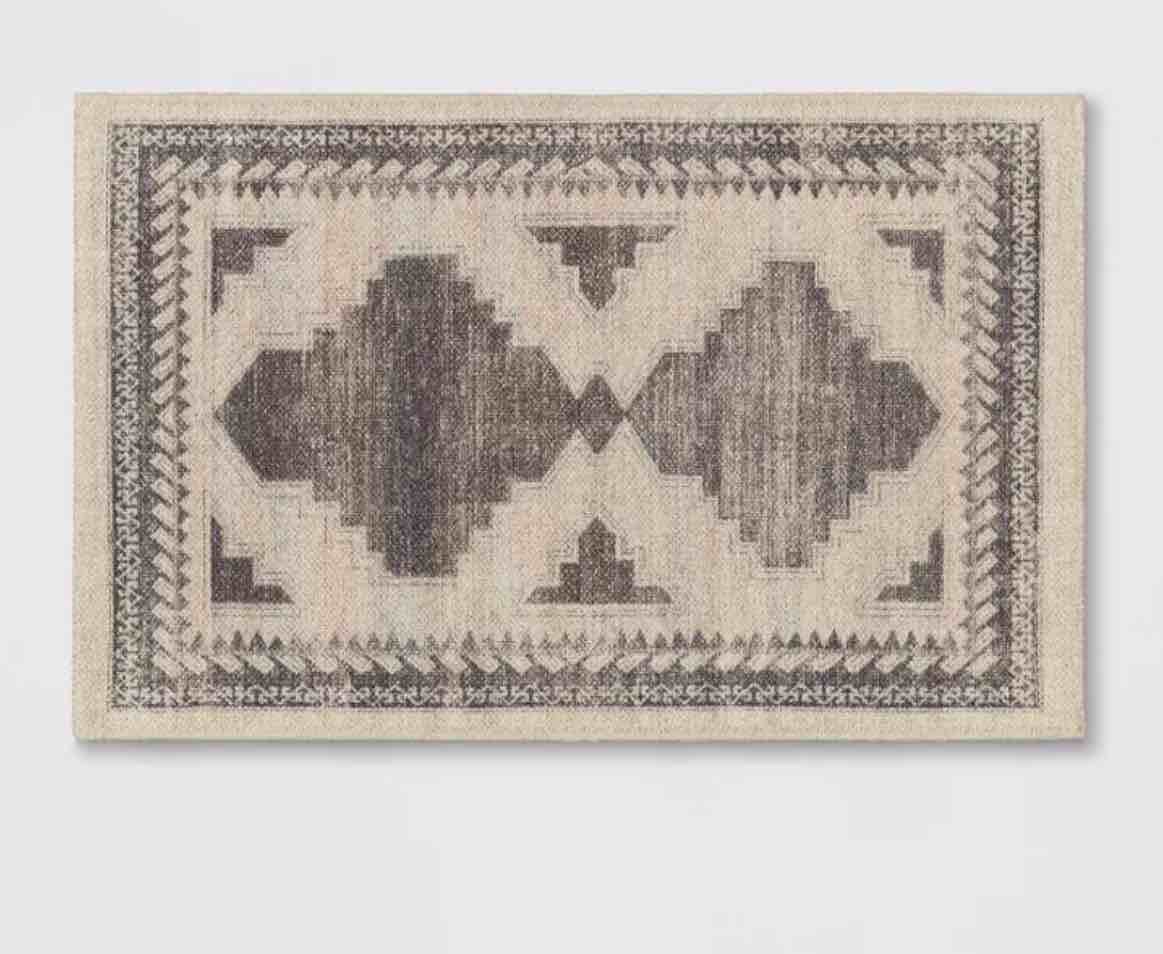 4'x6' washable cromwell printed persian style rug tan - threshold™