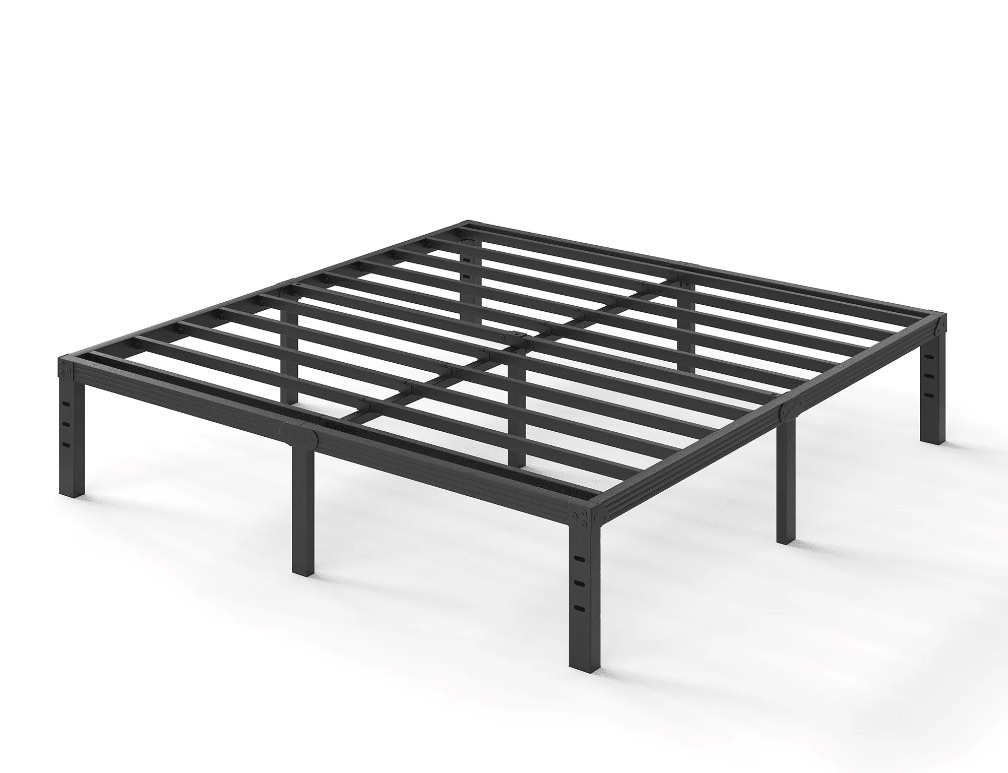uliesc 14" heavy duty metal platform bed frame, no box spring needed, king size
