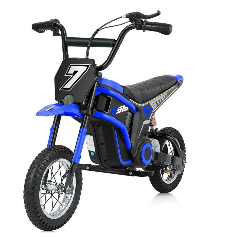 24v dirt bike,neche 250w electric powered motorcycle,ride on dirt rocket with shock absorption suspension for kids age 13+,blue