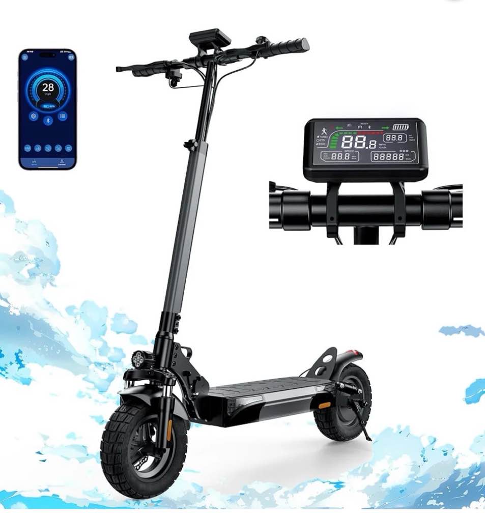 iScooter 1000W Electric Scooter,28 mph Folding Electric Scooter for Adults ,10" All-terrain E-scooter with 48V 14Ah Battery