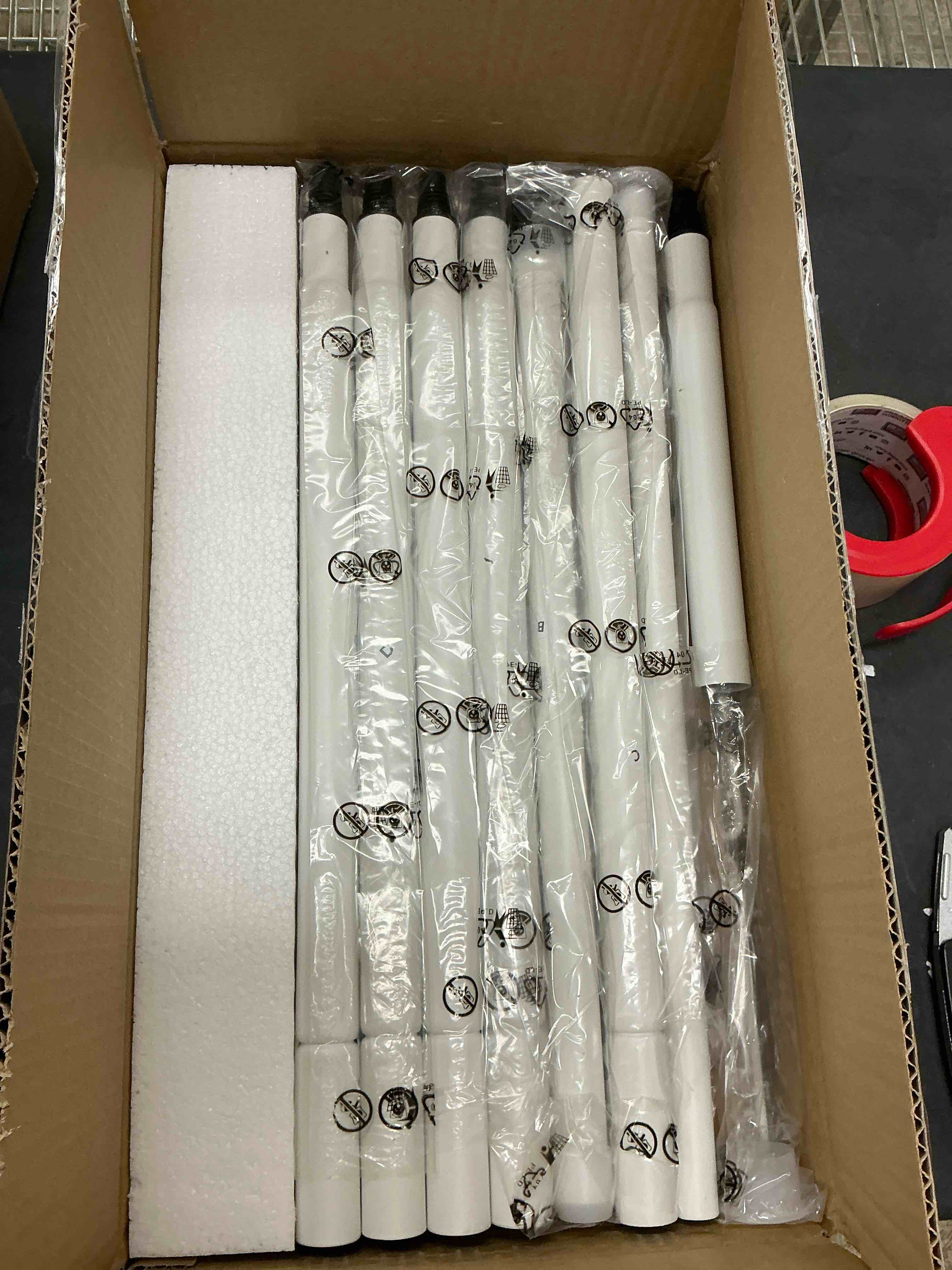 Condition photo showing New/Like New for HapiRm Corner Shower Caddy Organizer - Shower Organizer Corner with Soap Holder, Toothbrush Holder and 4 Hooks, Rustproof Bathroom Shelf Tension Pole Available for 27.6 to 108.3 Inch - White 27.6-108.3 inches White