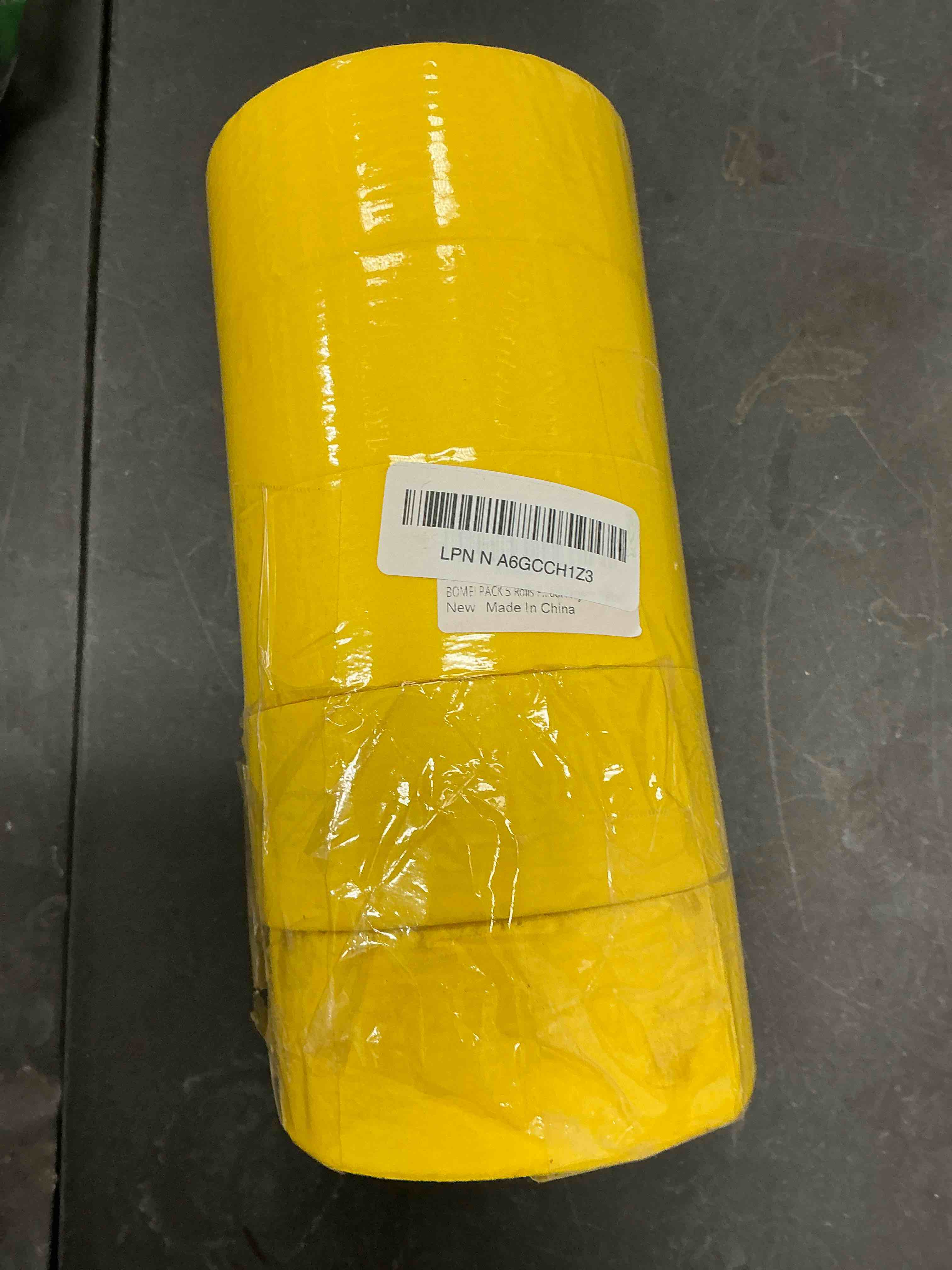 Condition photo showing Good Condition for BOMEI PACK 5 Rolls Painters Tape 2 inch Wide, Painter's Tape Yellow Masking Tape 2 inch x 55 Yards for Walls Painting, Home Improvement and School Projects, Total 275 Yards