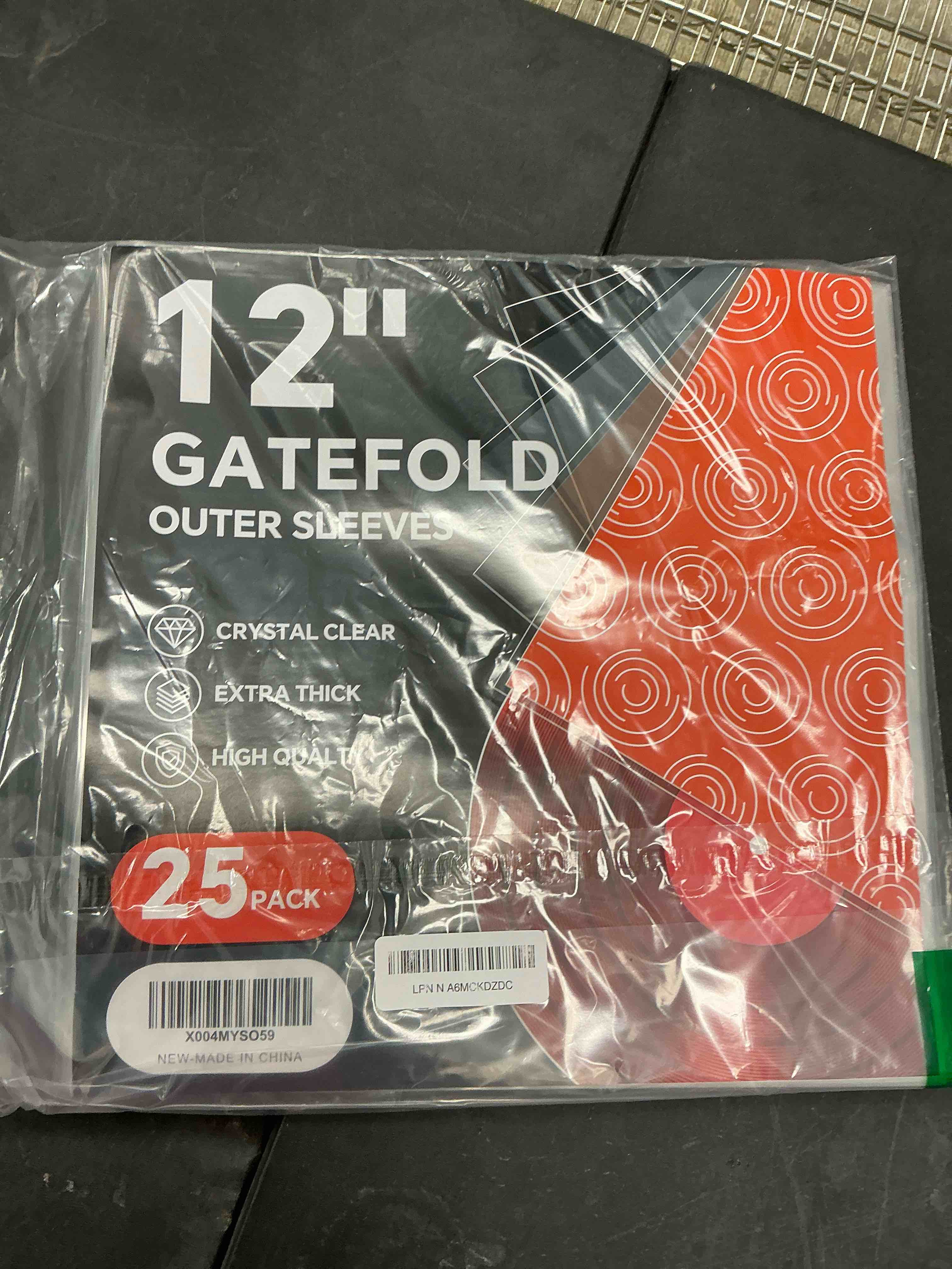 Condition photo showing New/Like New for 25ct Gatefold Vinyl Outer Sleeves - 12 Inch Record Protective Sleeves, Premium Gatefold Sleeves for Album Cover, Vinyl Sleeves for LP Record Storage, Instantly View Artwork, Crystal Clear 4 Mil Thick