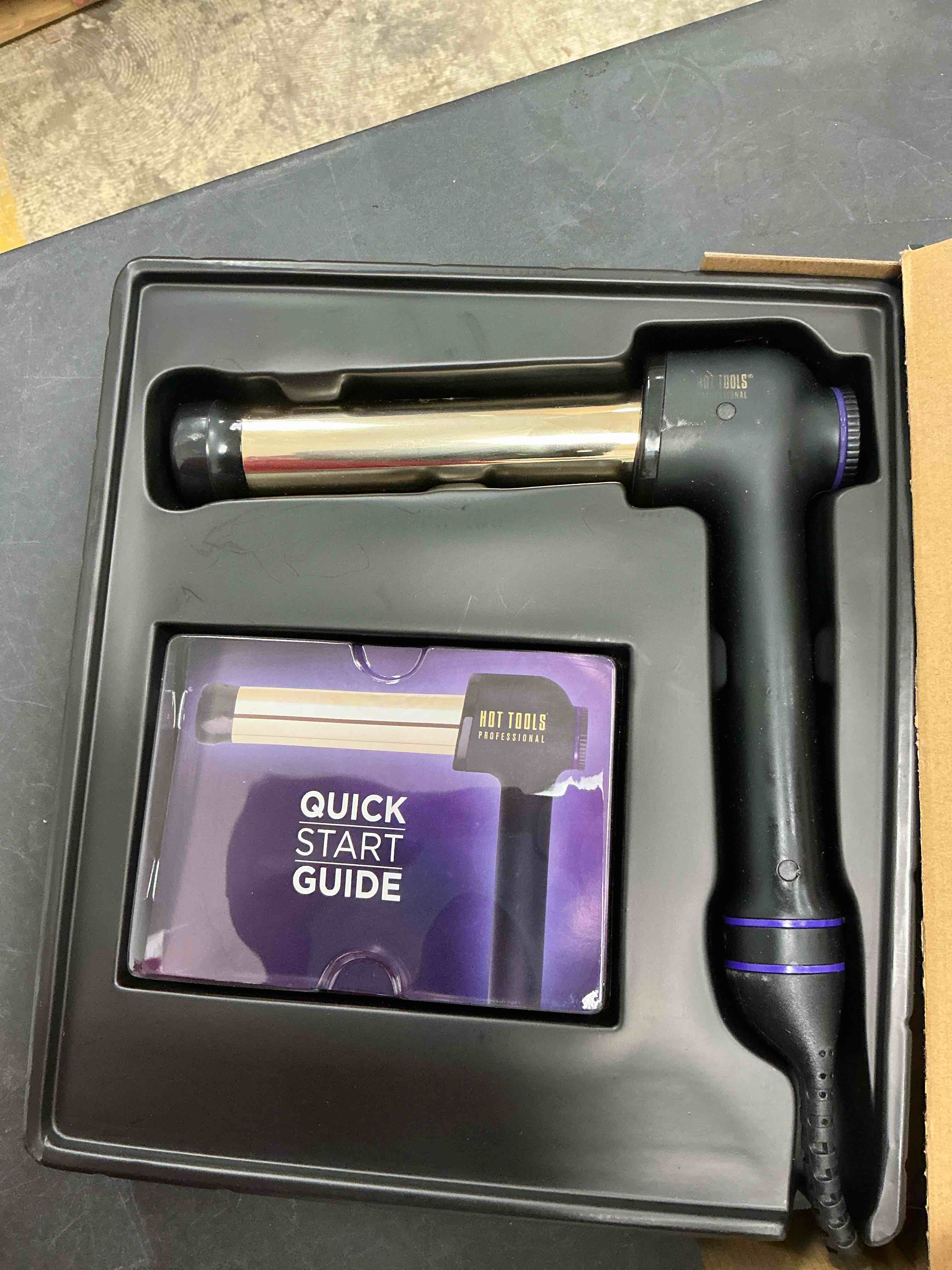 Condition photo showing As Is for Hot Tools Pro Artist 24K Gold Curlbar Curling Wand | Long Lasting, Defined Curls (1-1/4 in) 1-1/4 Inch BARREL