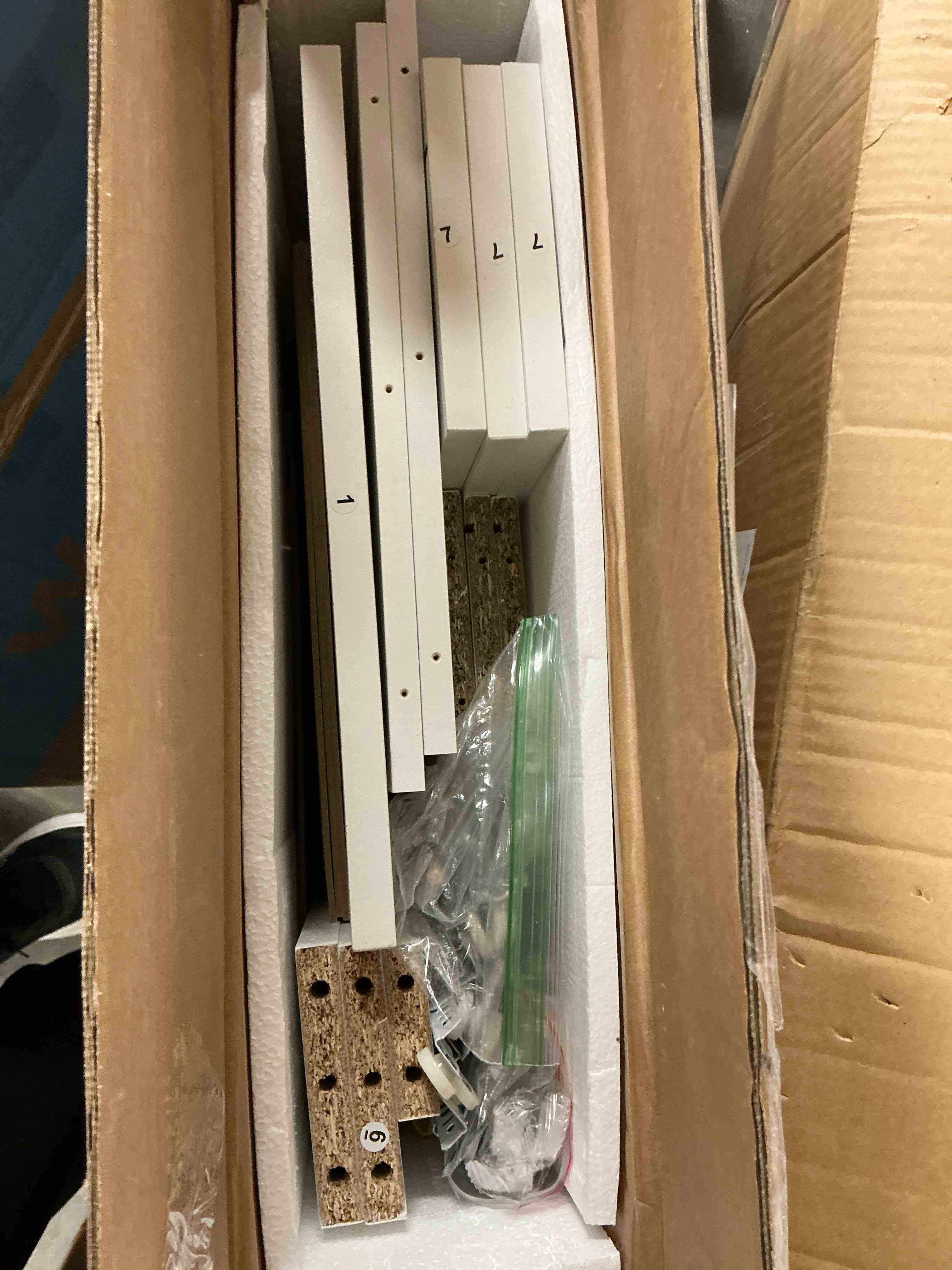 Condition photo showing Good Condition for Ktaxon 3-Drawer Dresser Pure White with Metal Handles Bedside Night Stand Bedroom  White