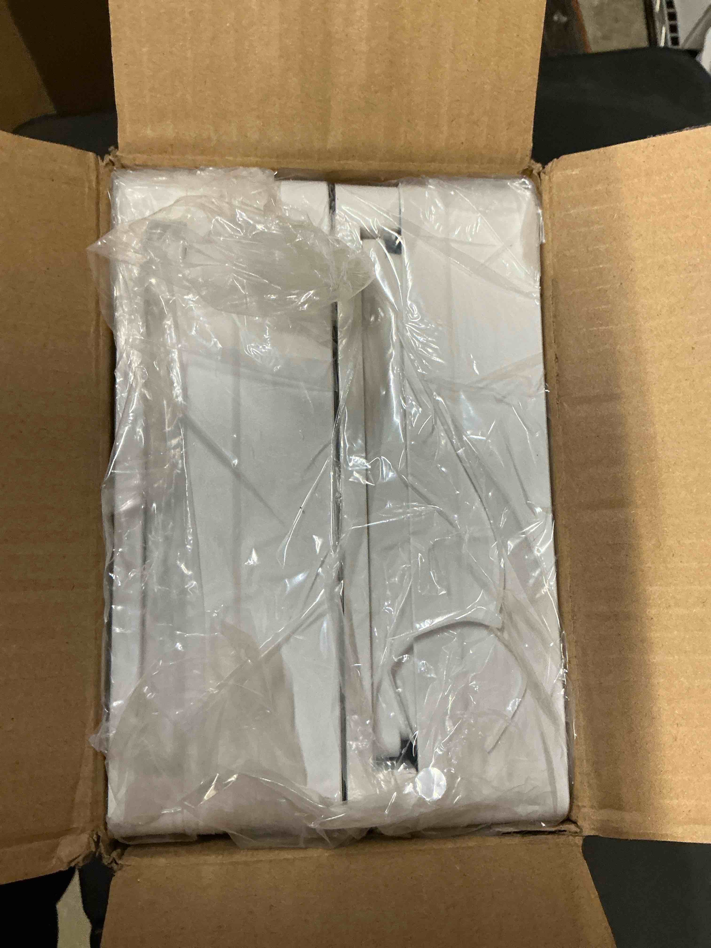 Condition photo showing New/Like New for DEKAVA Cabinet, 2 Pack Under Sink Organizer, 2 Tier Sliding Bathroom Kitchen Organizer, Large White ABS Baskets, Easy Install & Clean