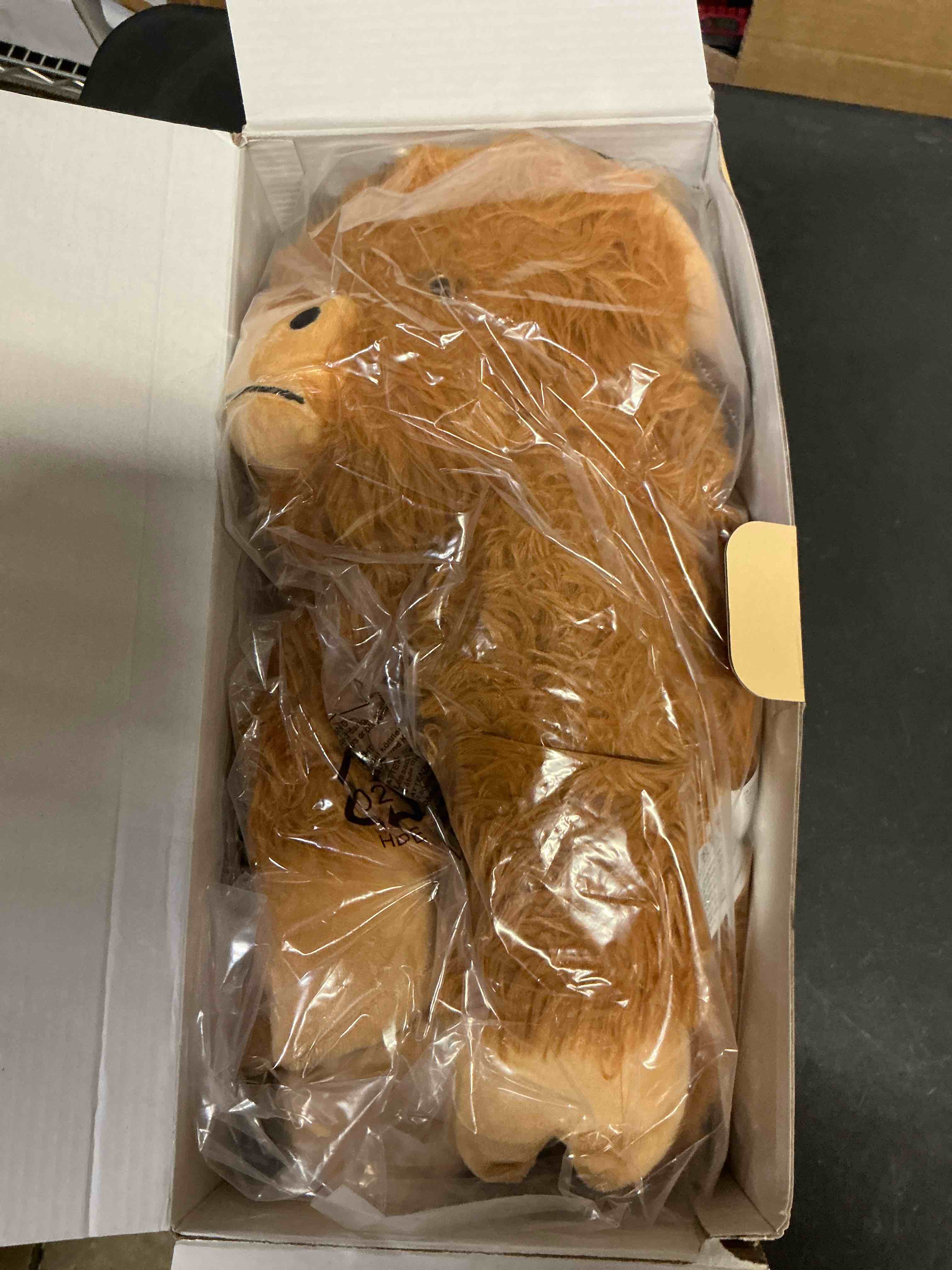 Condition photo showing New/Like New for 22" & 4.5 lbs Highland Cow Weighted Stuffed Animal, Adjustable Sitting & Laying Plush Toy Pillows with Removable Ceramsite Bag for Companion, Cuddly & Soft Gifts for Adults, Kids, Boys and Girls