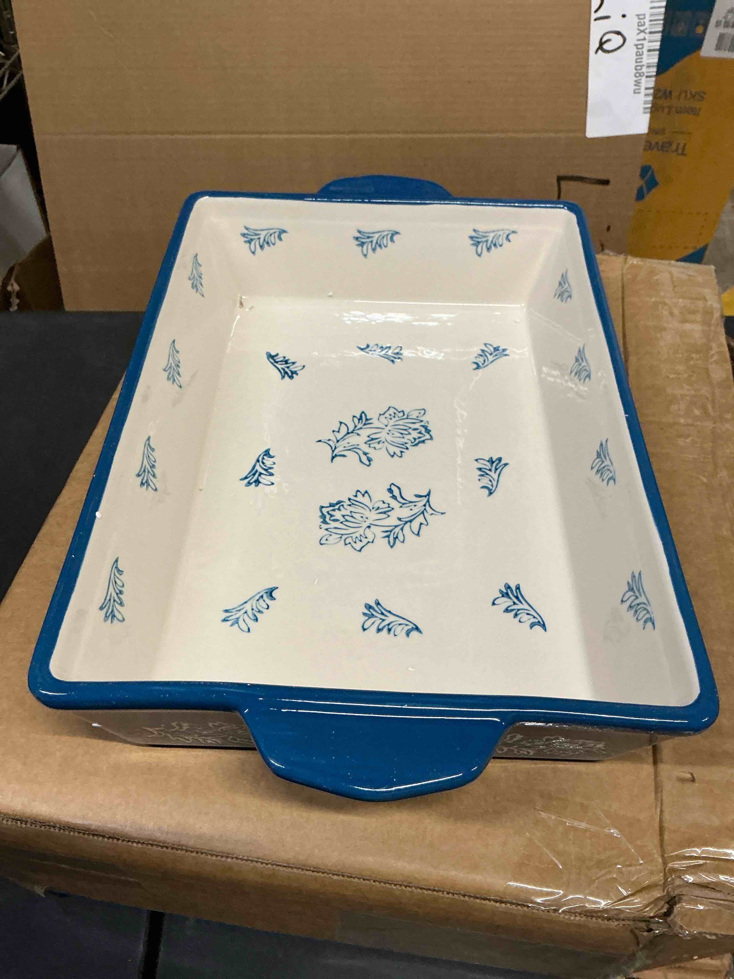 Condition photo showing New/Like New for Wisenvoy Casserole Dish Baking Dish Ceramic Lasagna Pan Bakeware Sets Baking Dishes 13x9 Baking Dish Baking Dish Set Blue