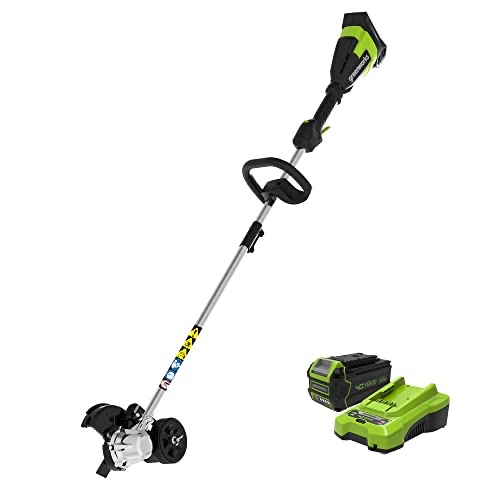greenworks 40v 8  brushless edger  4.0ah usb battery and charger included