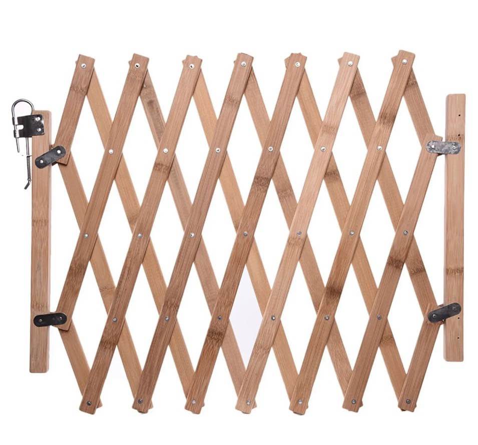 costyle expandable accordion dog gate wooden dog fence pet gate safety protection doorways