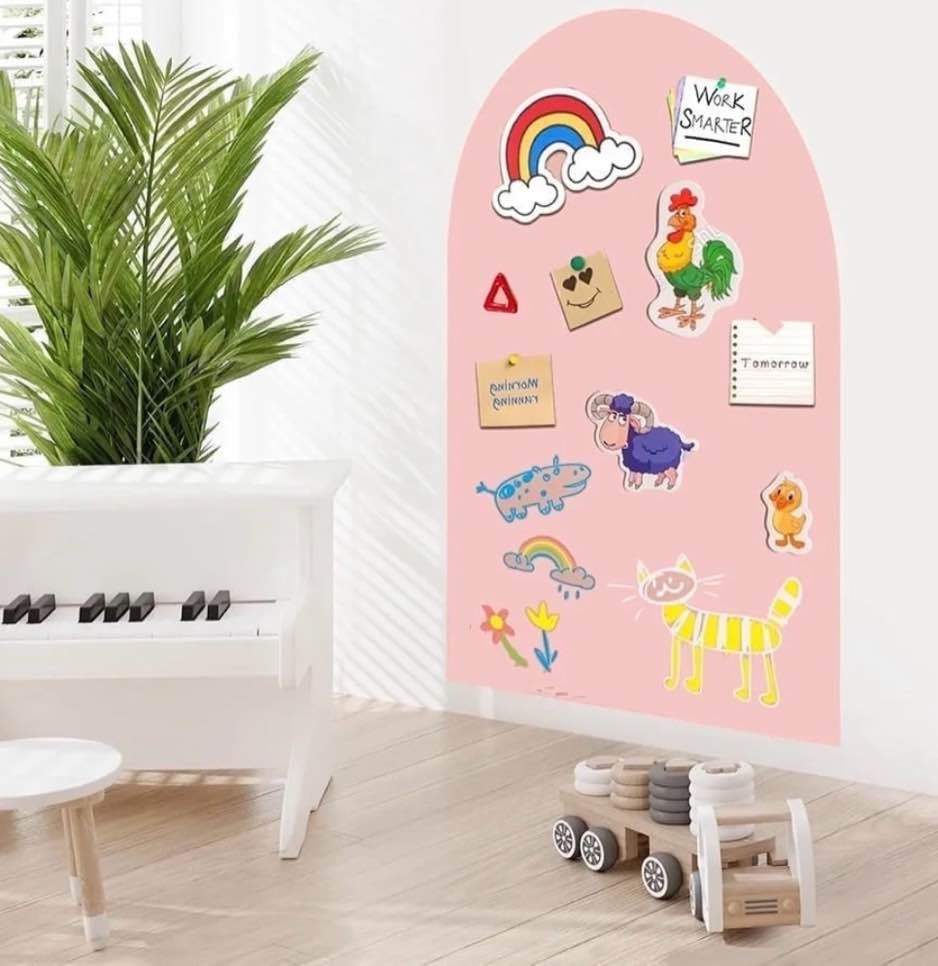 2025 new magnetic wall decal arch set for wall   upgraded self-adhesive magnetic chalkboard wall decal chalkboard lightpink 32*48inch