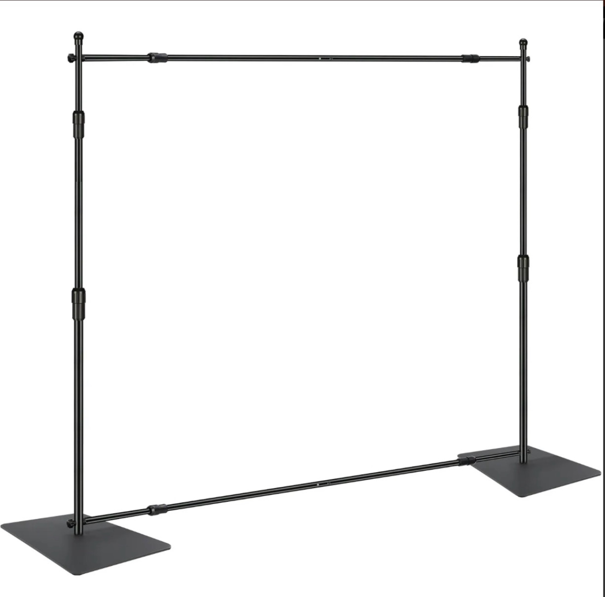 vevor 10ft x 10ft pipe and drape kit, heavy duty backdrop stand with carbon steel base, adjustable backdrop support with 6 clamps and a carry bag for wedding, party, event, photography, and exhibition