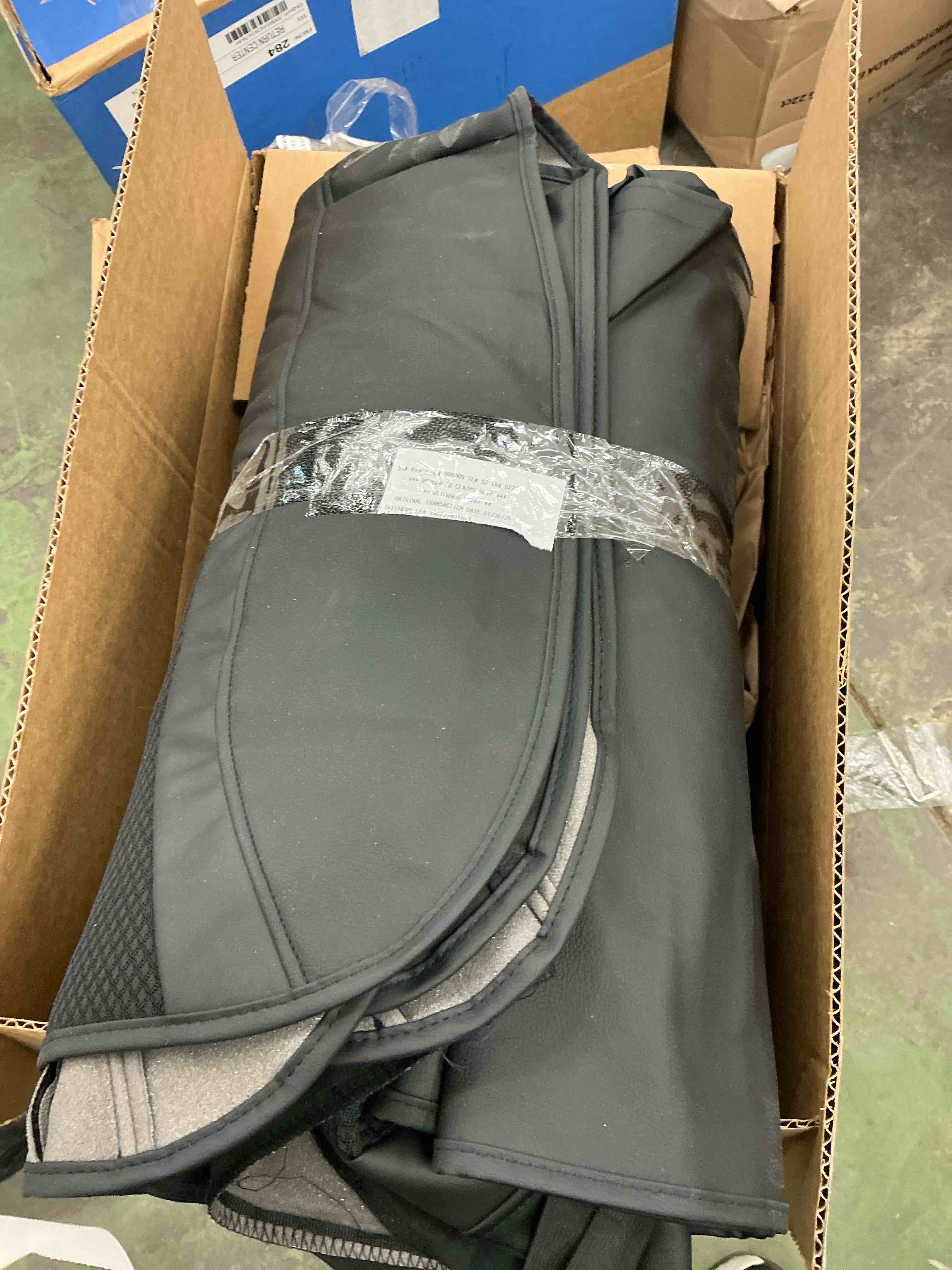 Condition photo showing As Is for skechers leather mesh car  cover – premium comfort with breathable mesh panels, durable leather construction, universal fit for cars, trucks, and suvs - black