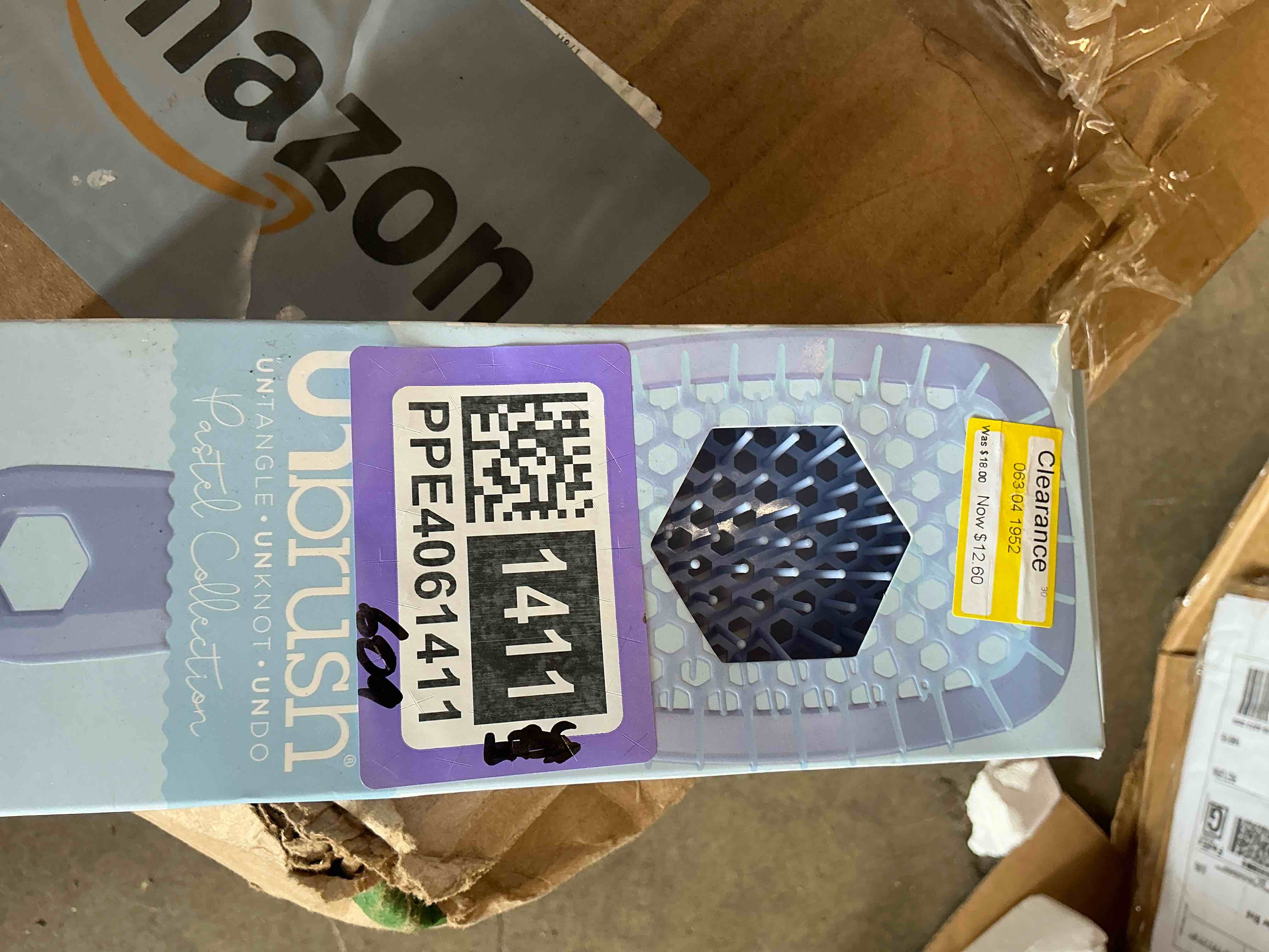 Condition photo showing New/Like New for fhi heat unbrush detangling brush for pain-free brushing on all wet or dry hair types — durable duoflex anti-static bristles, lightweight handle, vented hair brush iris dark blue