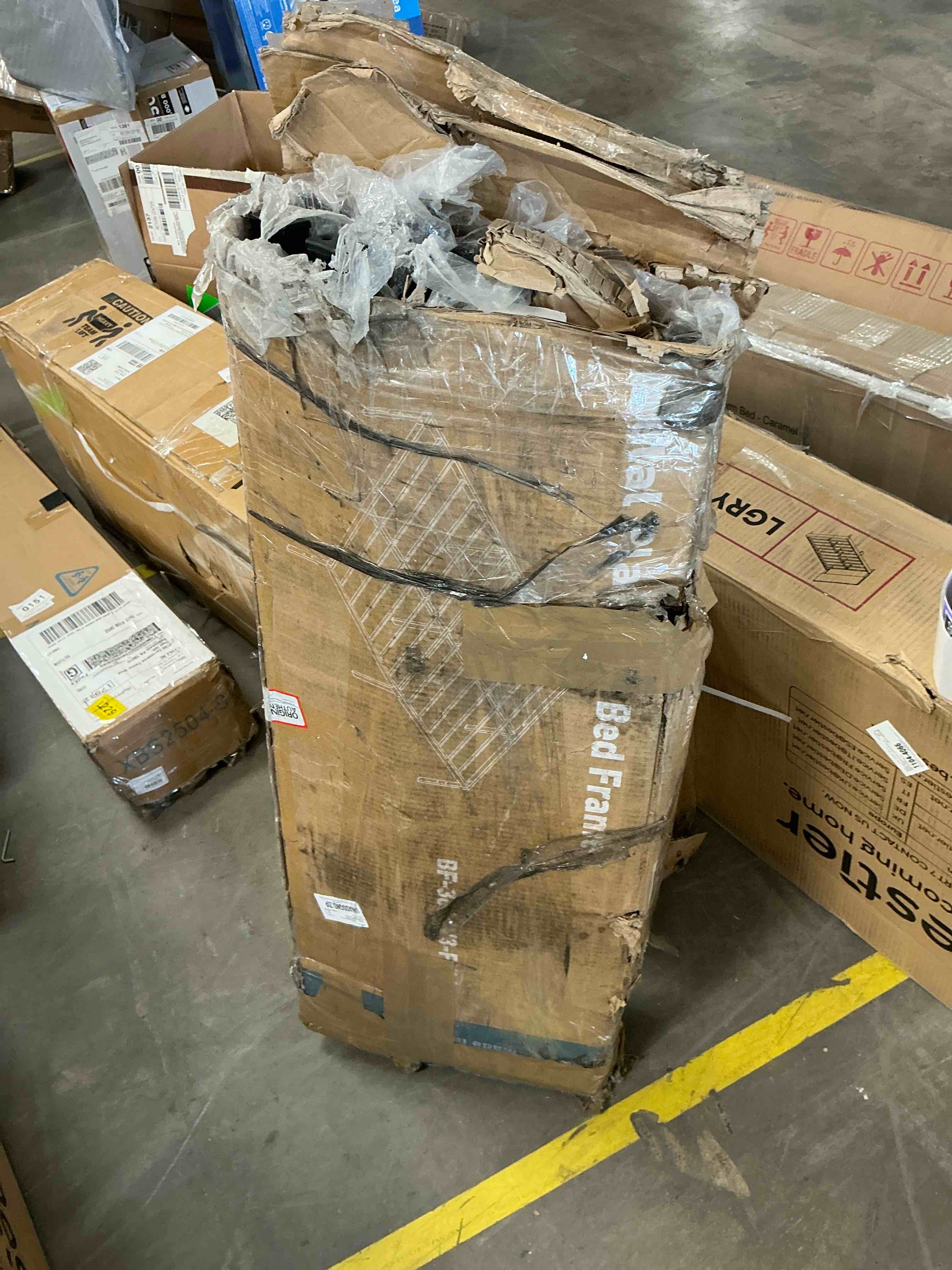 Condition photo showing Good Condition for edx 14" high full size bed frame no box spring needed, heavy duty metal with sturdy steel slat support and under bed storage full