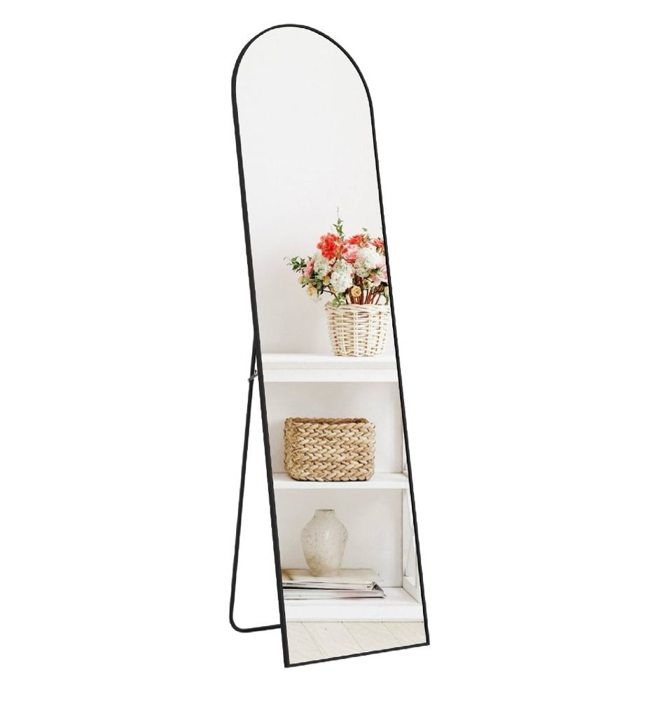 concetta 59 x16  arched full length mirror  full body standing mirror floor mirrors  black