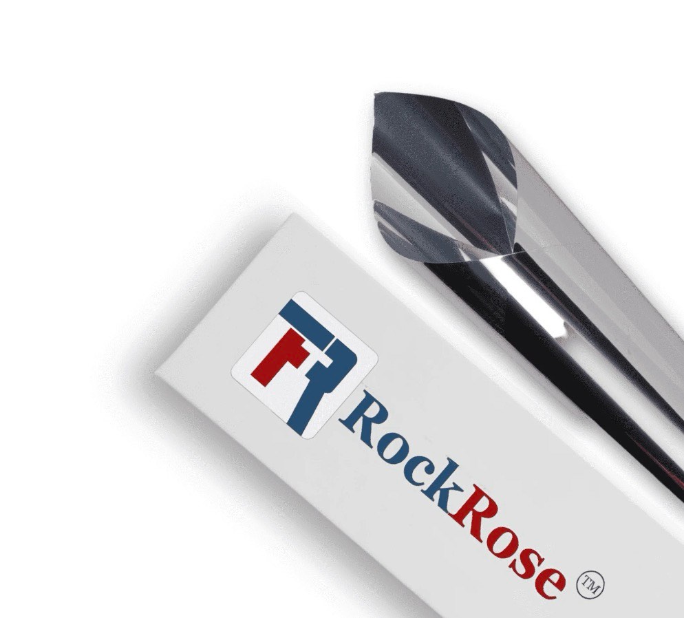 rockrose pet building tint window shield - window film for heat-blocking  and uv protection - one way window privacy film - window tint for home and office - size 36  x 25ft (silver)