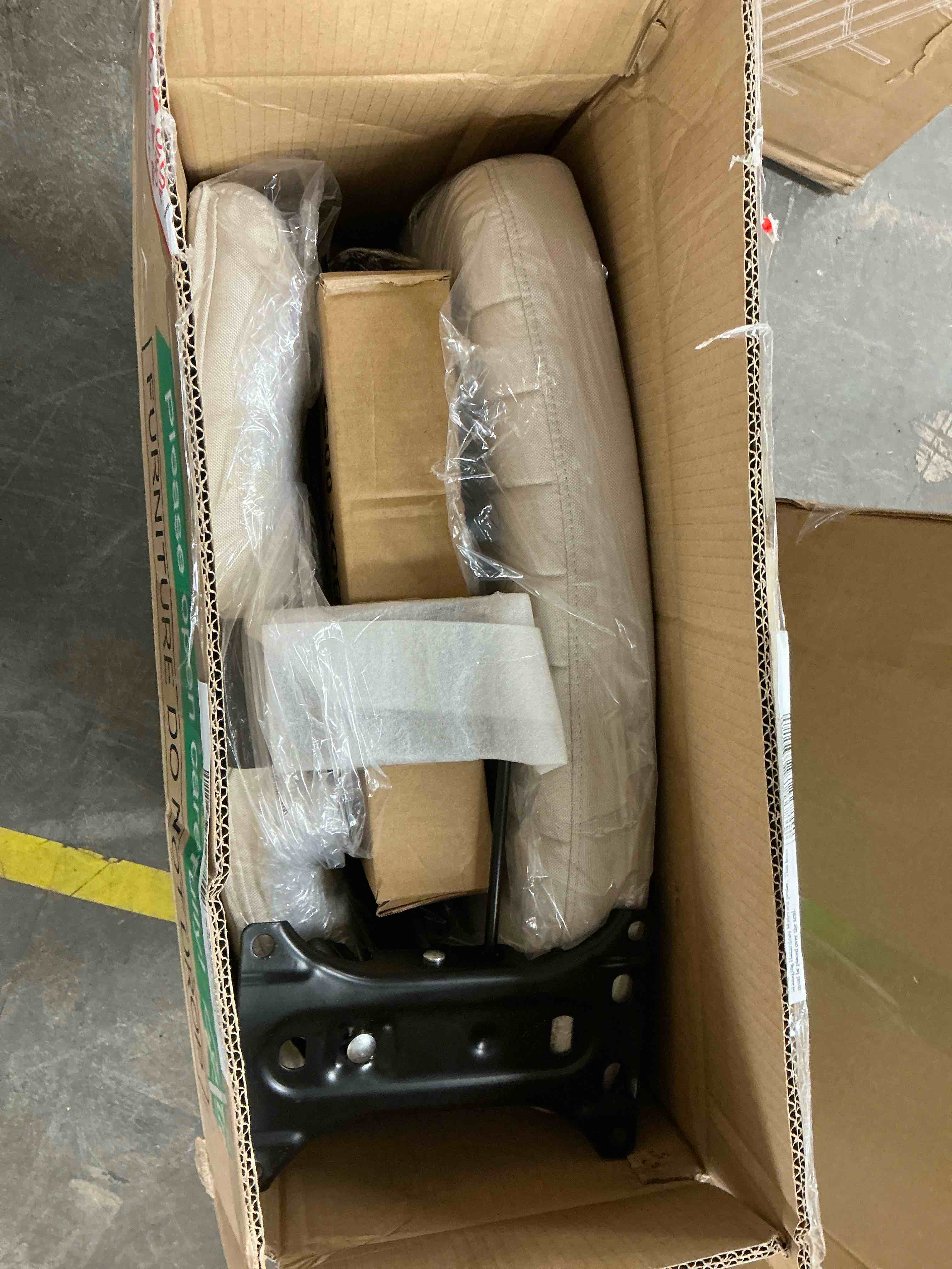 Condition photo showing New/Like New for waleaf armless office chair with wheels, criss cross desk chair, wide seat adult vanity chair,beige