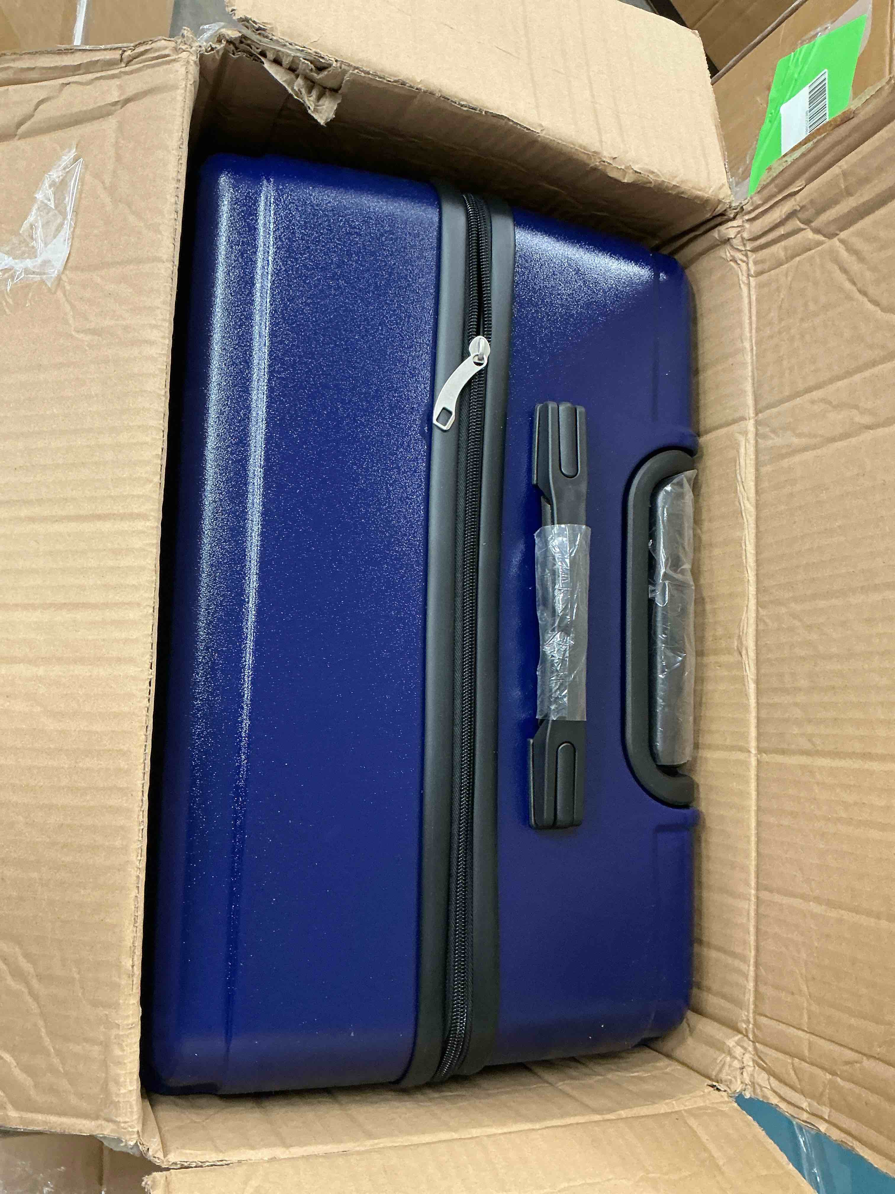 Condition photo showing Good Condition for zimtown 5-piece luggage set with 8 packing cubes, hard shell suitcase set with spinner wheels built-in tsa lock, dark blue