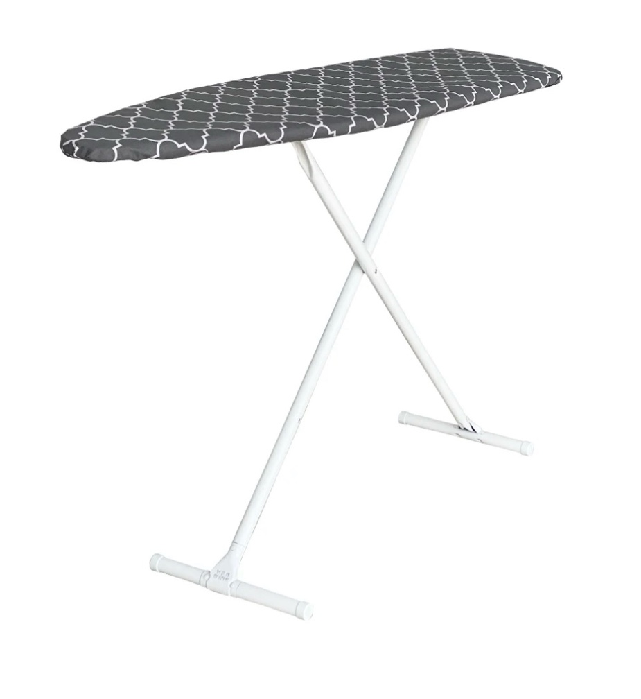 seymour home products adjustable height ironing board, t-leg frame, 53" x 14", lattice