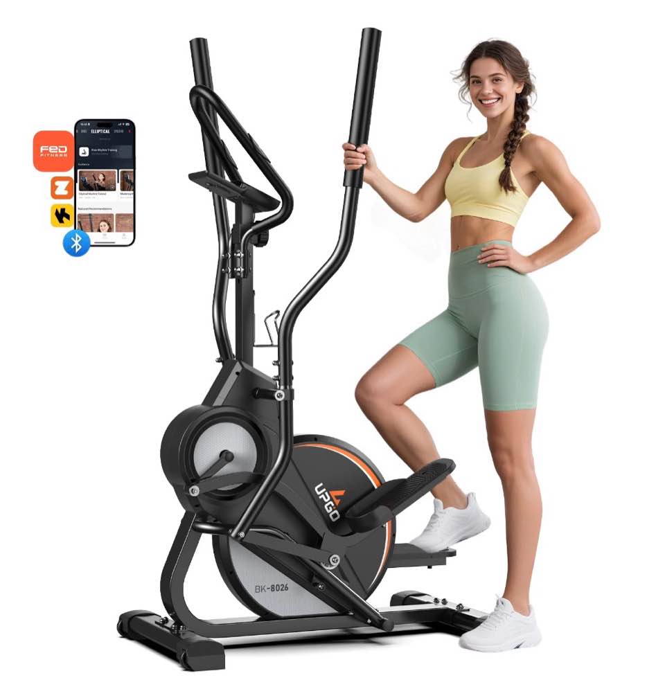 upgo pro cardio climber stepping elliptical machine  3 in 1 elliptical  total body fitness cross trainer with hyper-quiet magnetic drive system