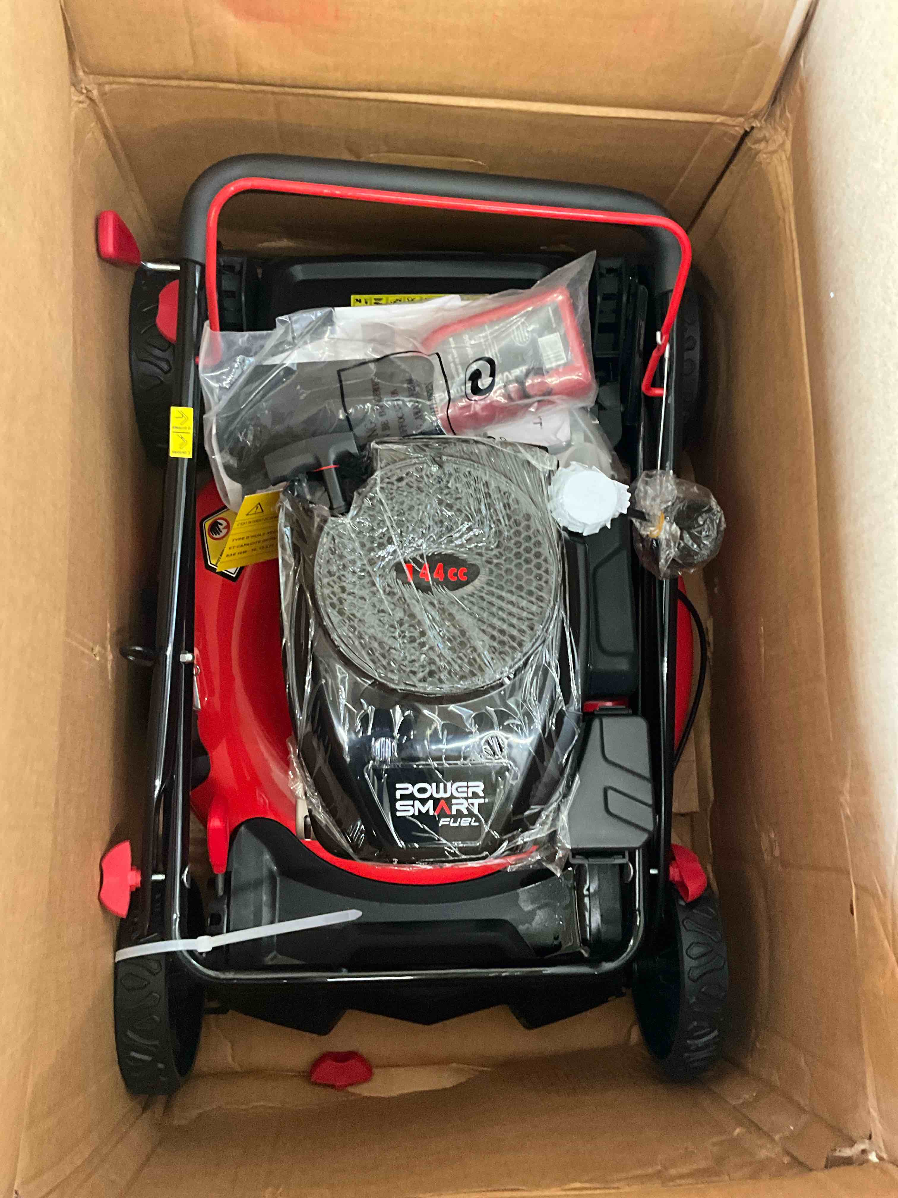 Condition photo showing New/Like New for powersmart 21  144cc gas push lawn mower   3 -in-1 with 6-position height adjustment