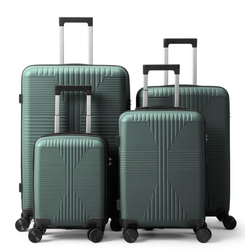 Ktaxon 4-Piece Luggage Set Hardshell Lightweight ABS Carry On Suitcase 360° Spinner Wheels Green