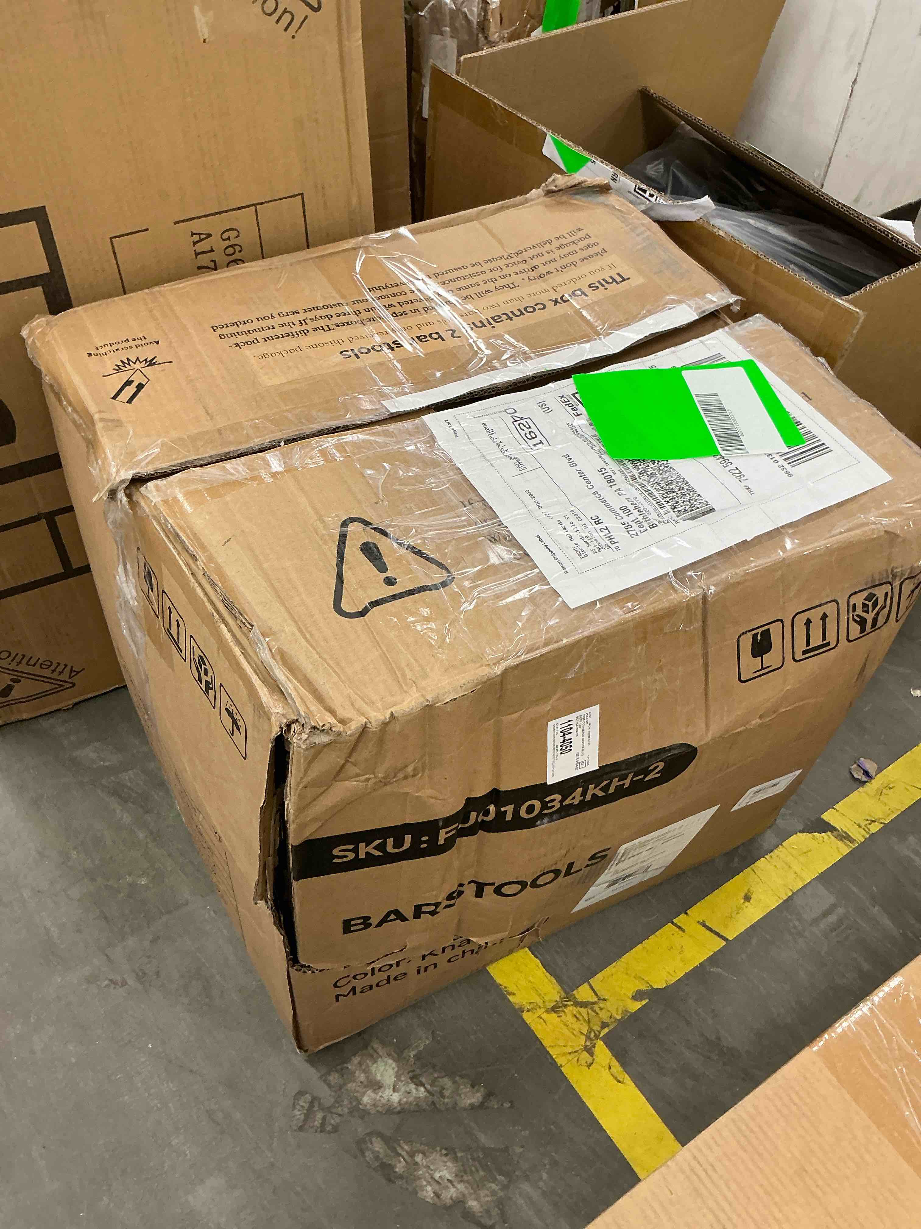 Condition photo showing Good Condition for hawsaiy modern bar stools set of 2, adjustable faux leather upholstered swivel bar stools, counter height bar chairs with back for kitchen island, khaki