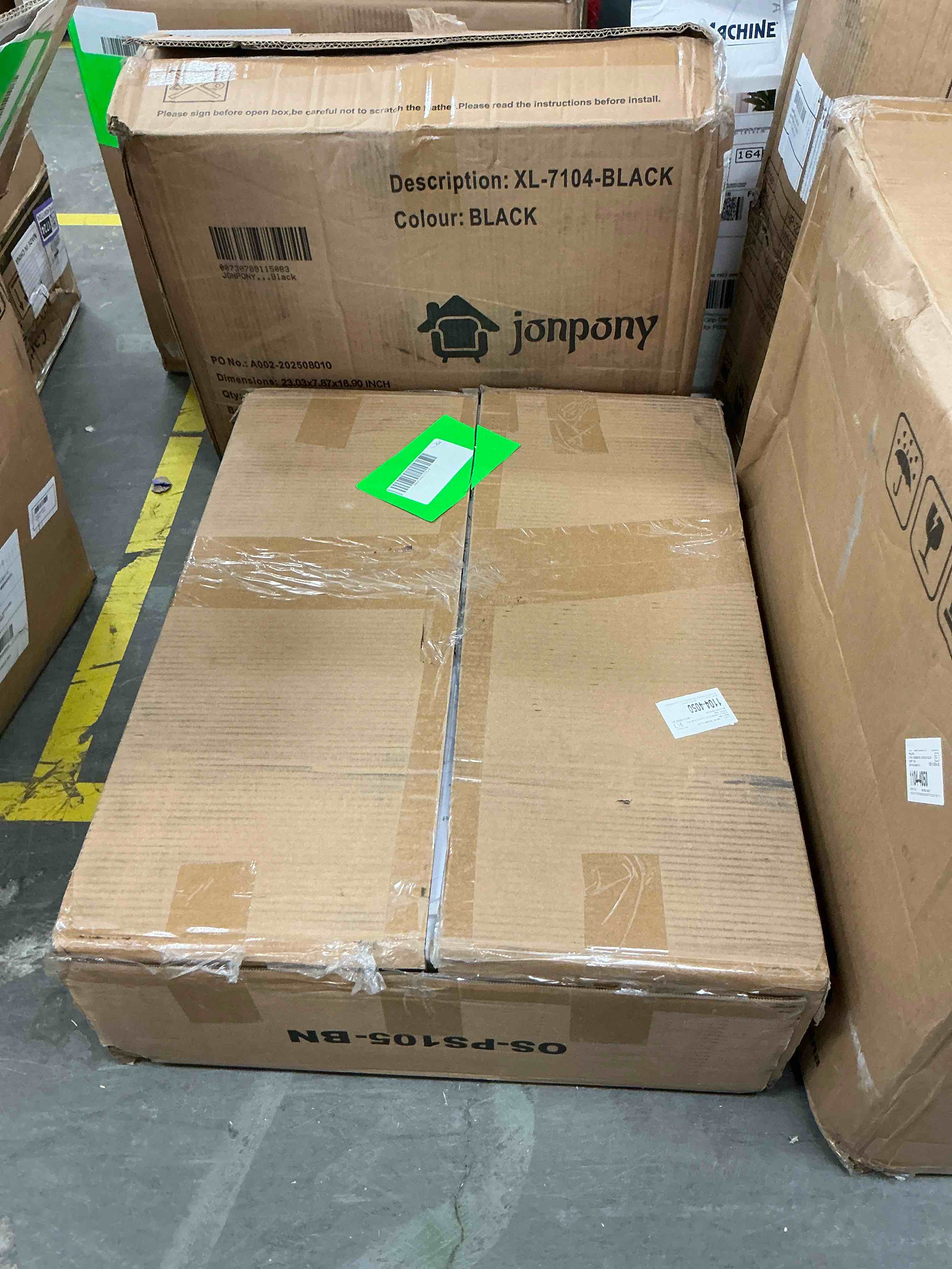 Condition photo showing New/Like New for poao extra large printer stand with drawer, 5-adjustable heights 3 tier printer table with wheels, rolling printer cart with storage shelf