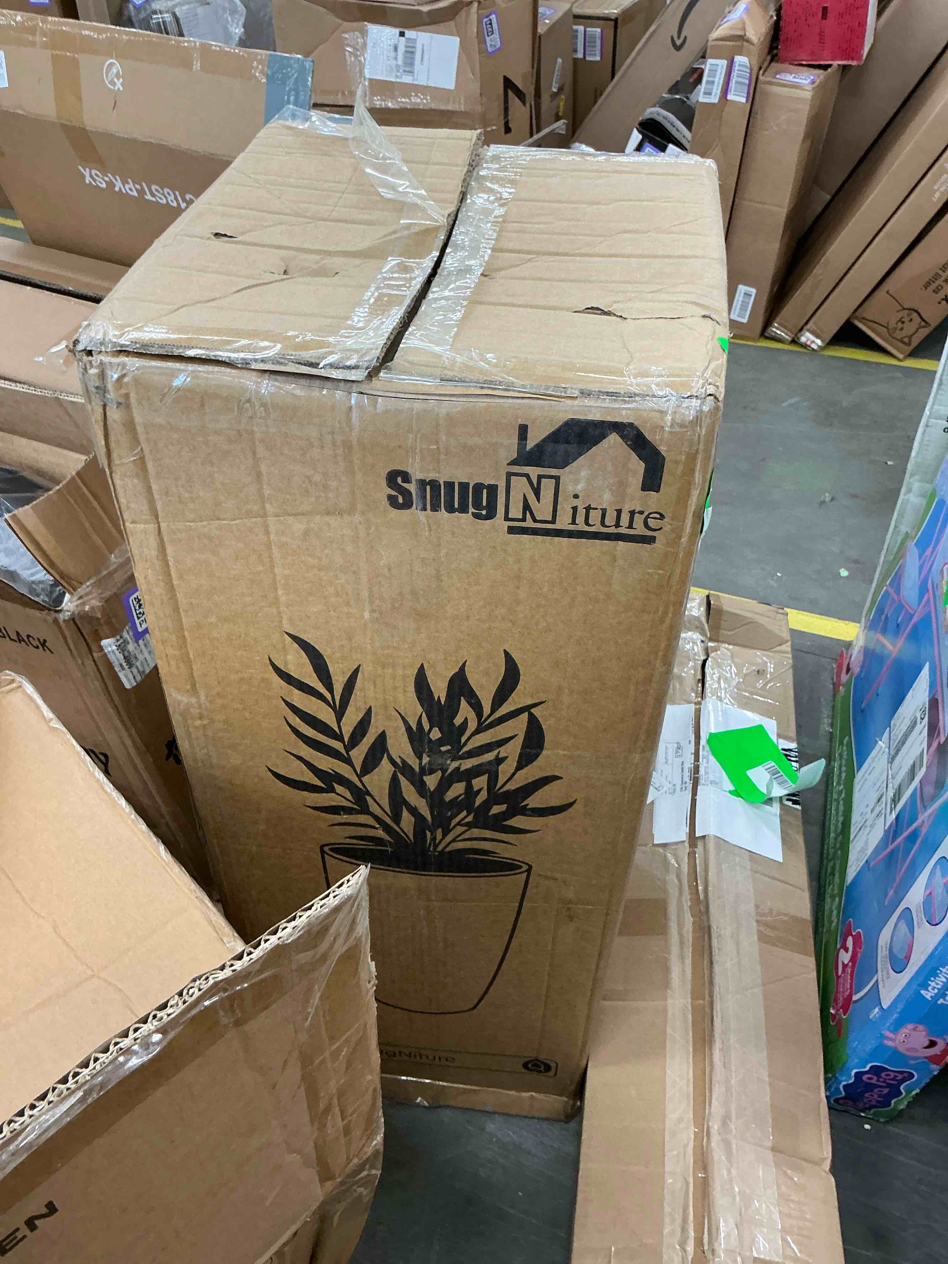 Condition photo showing Good Condition for snugniture set of 2 round 22-inch tall planters, white – large indoor/outdoor pots with drainage, matte frosted finish