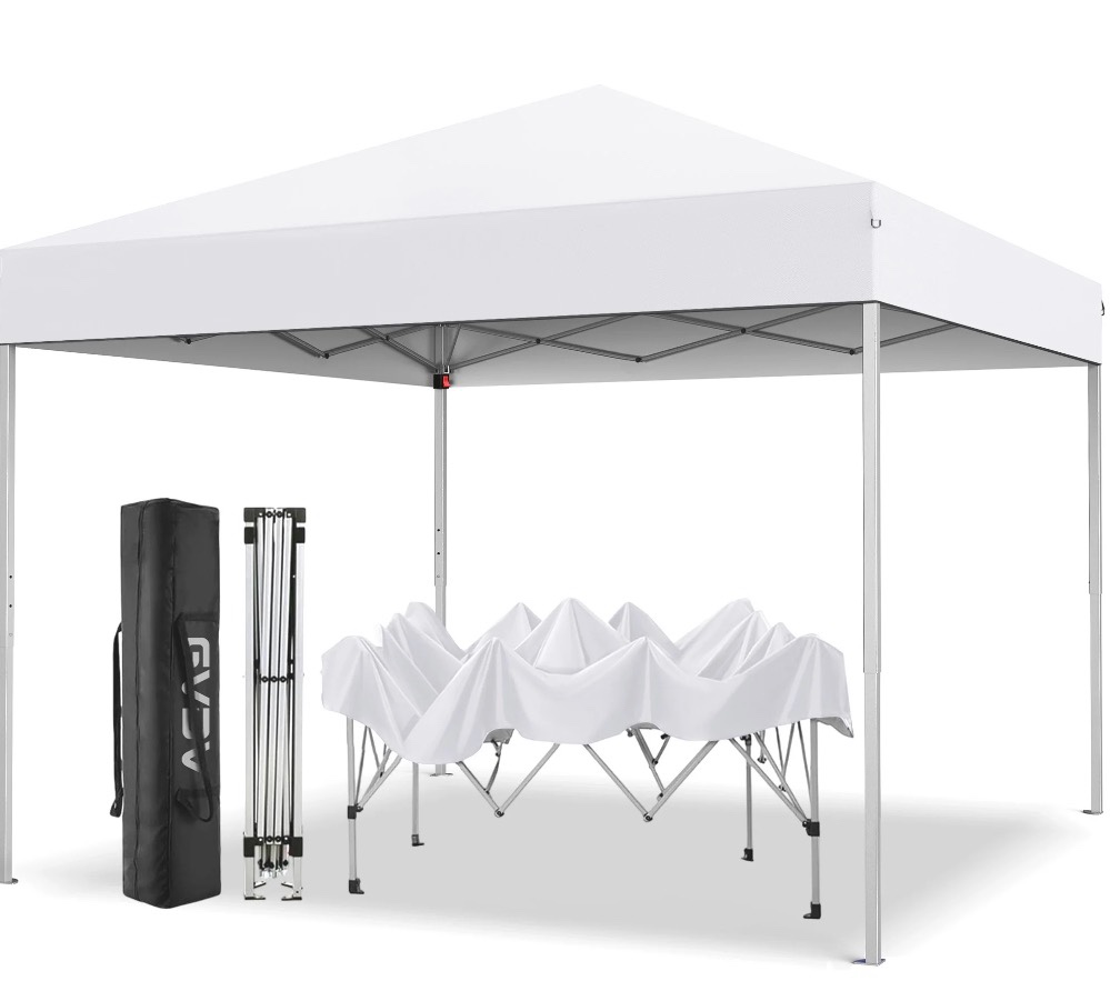 Condition photo showing New/Like New for gvdv 10 ft x 10 ft easy pop up outdoor canopy tent, straight legs instant canopy for outside with carrying bag, white