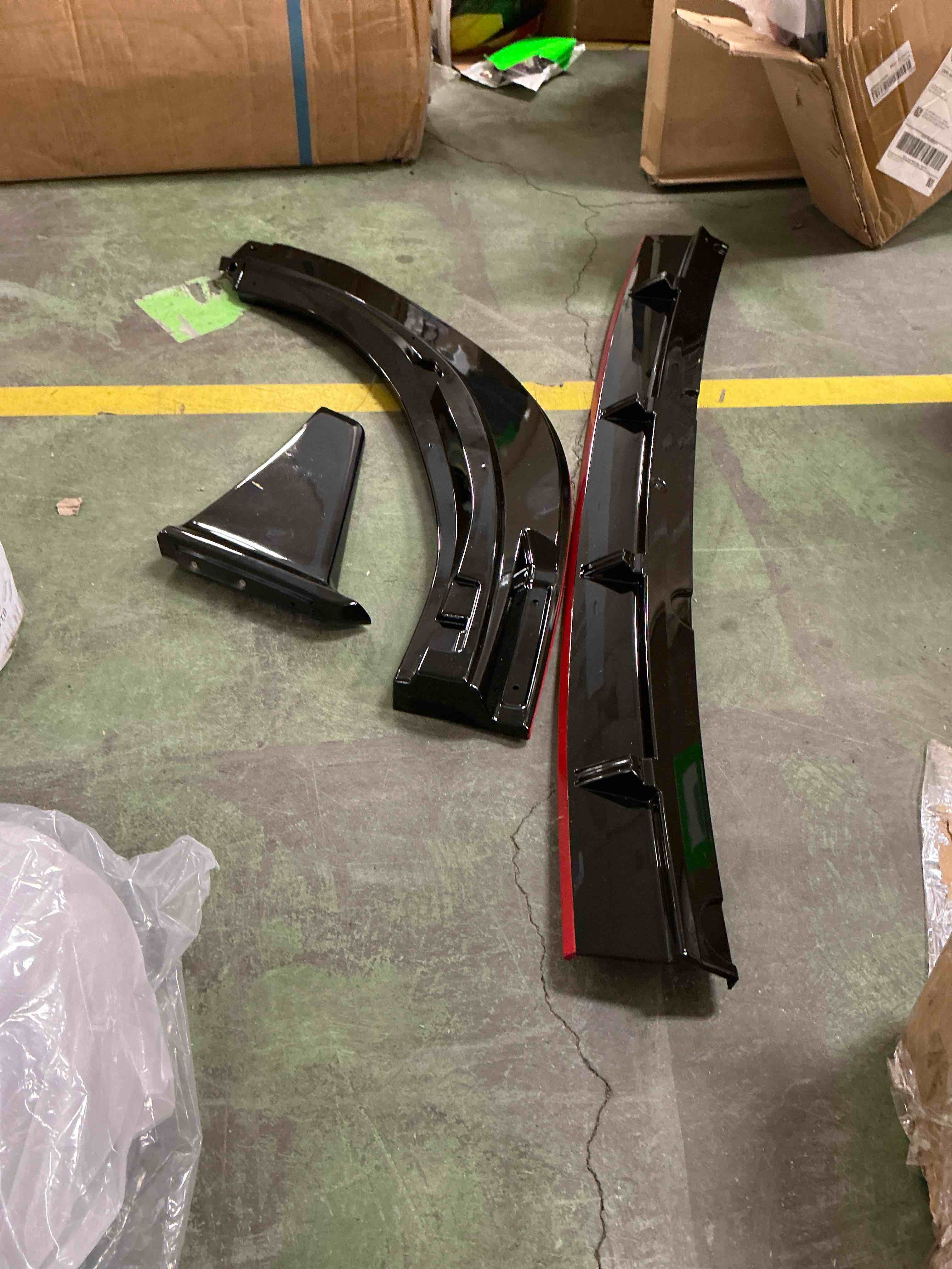 Condition photo showing New/Like New for front bumper front bumper spoiler splitter lip compatible  car lower body kit