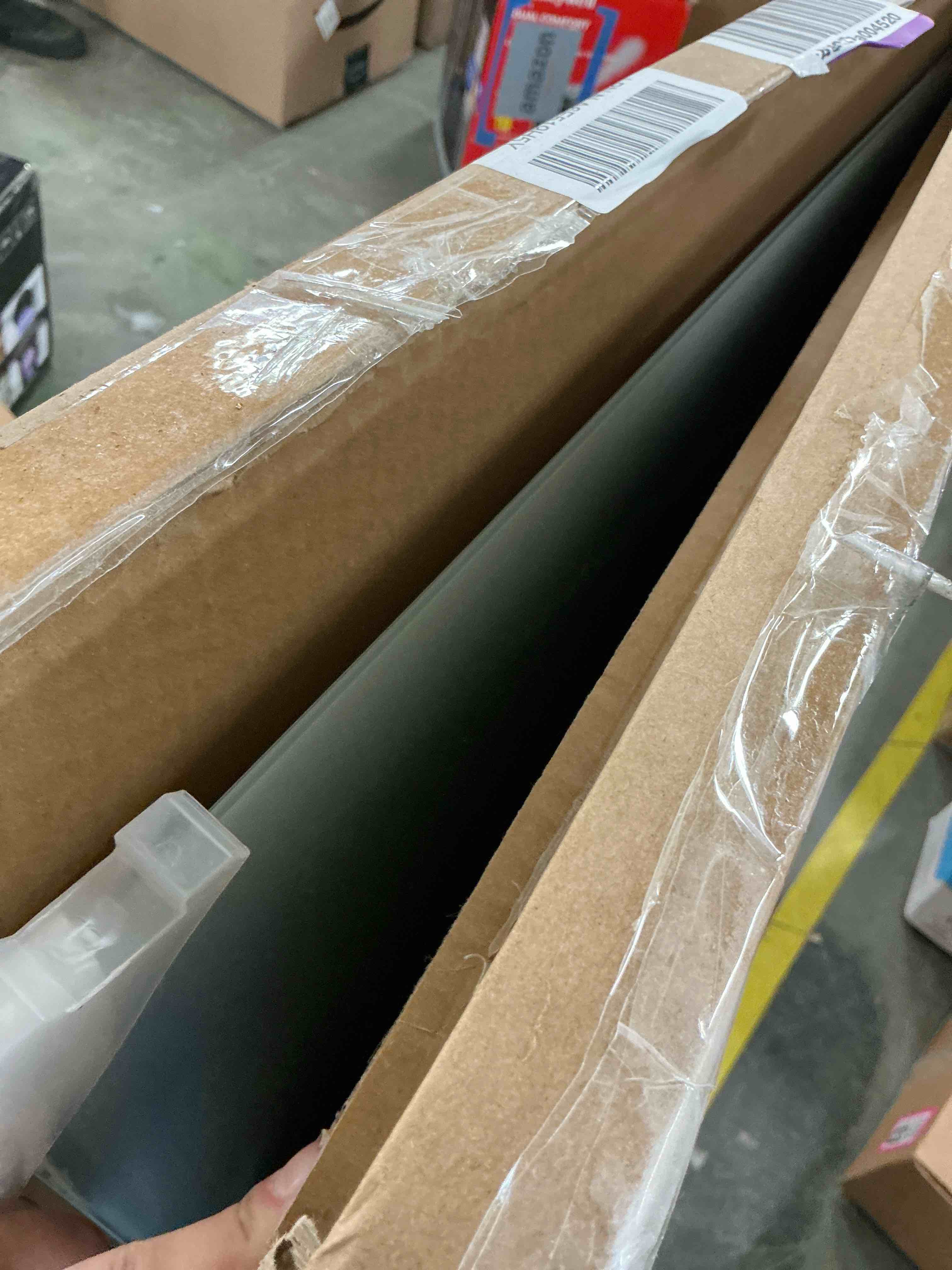 Condition photo showing Good Condition for u brands glass dry erase board, 24" x 36", white frosted surface with silver grommets, frameless, includes marker with eraser 36"w x 24"h
