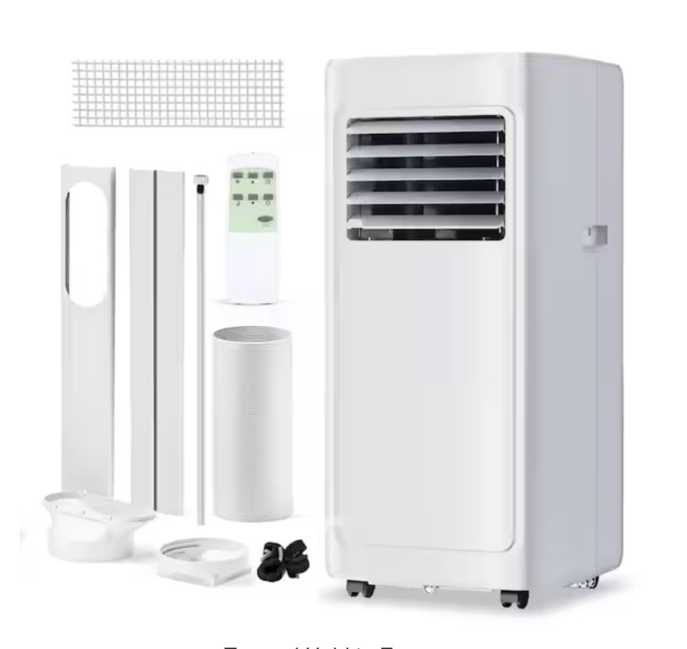 simzlife portable air conditioner 8000 btu ashrae dehumidifier fan cool 3 in 1 ac with remote control