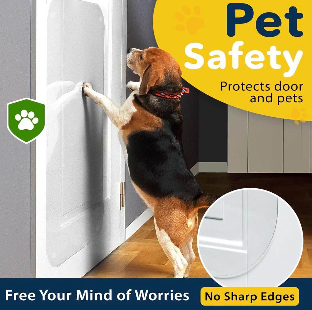 44  x 24  door scratch protector  plastic scratch shield protect for pets  duty flexible door guard cover for furniture  wall