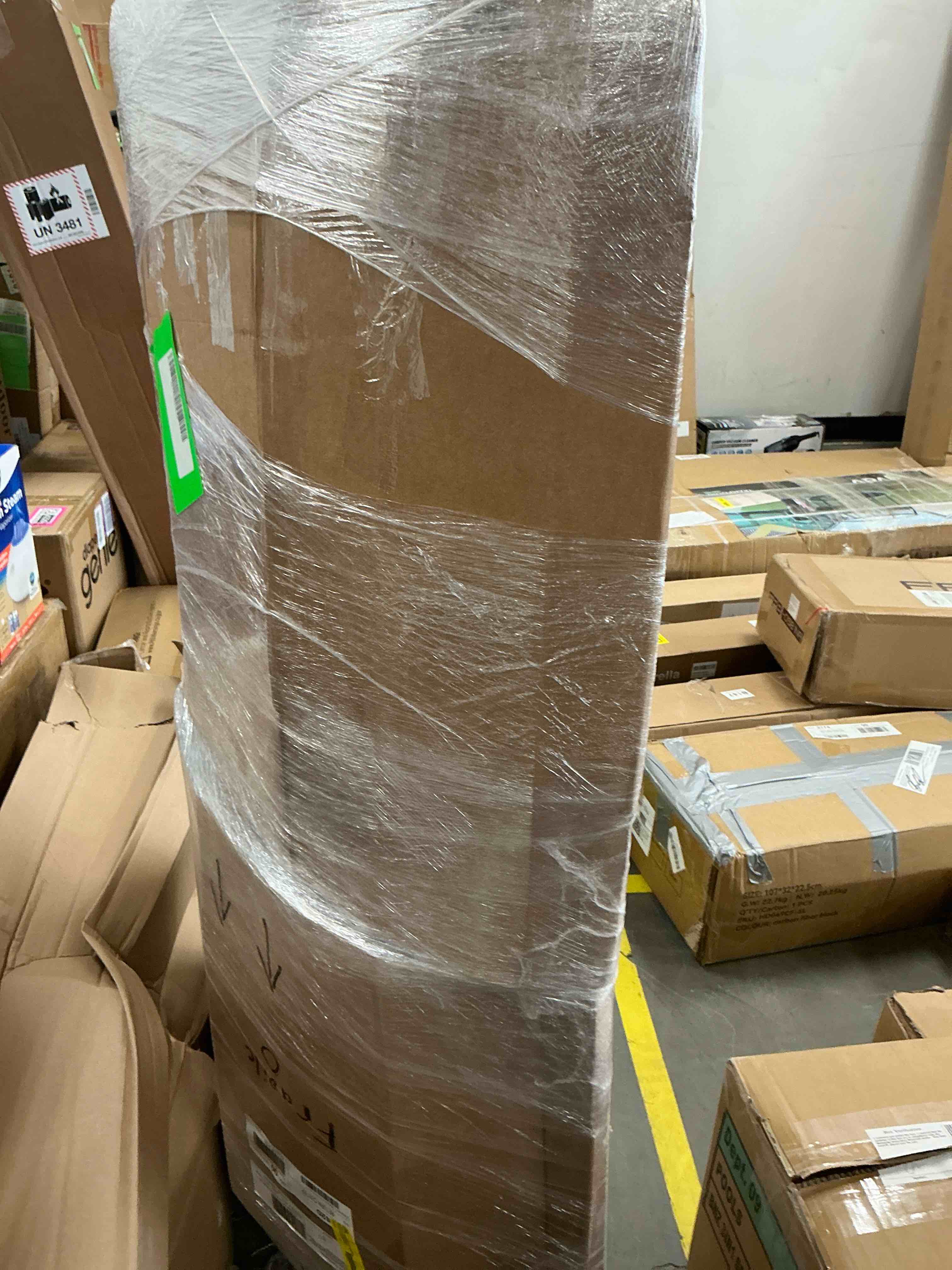 Condition photo showing As Is for livelyglow vanity desk with smart led mirror & stool, makeup vanity set with adjustable lighting, built-in power outlet, large storage drawer, modern minimalist dressing table for bedroom,white