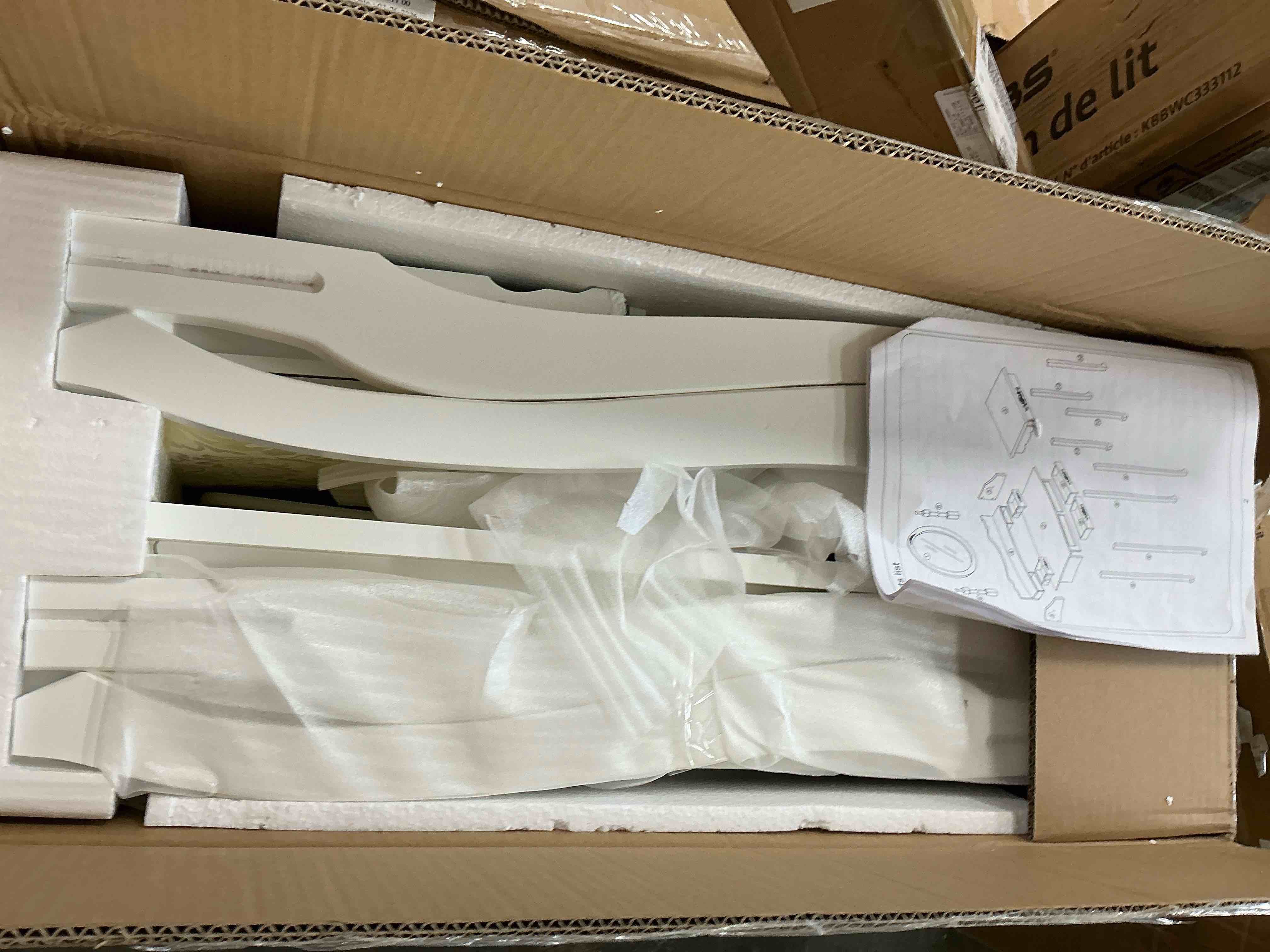 Condition photo showing New/Like New for ktaxon elegance white dressing table vanity table and stool set wood makeup desk with 4 drawers & mirror