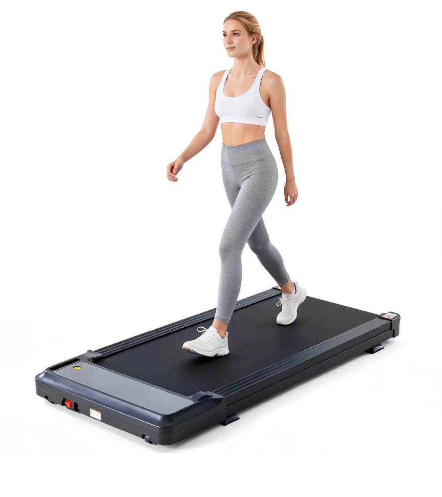 edx Walking Pad Treadmill with Remote Control,Under Desk Treadmill for Home&Office, 198 lbs Weight Capacity, Black