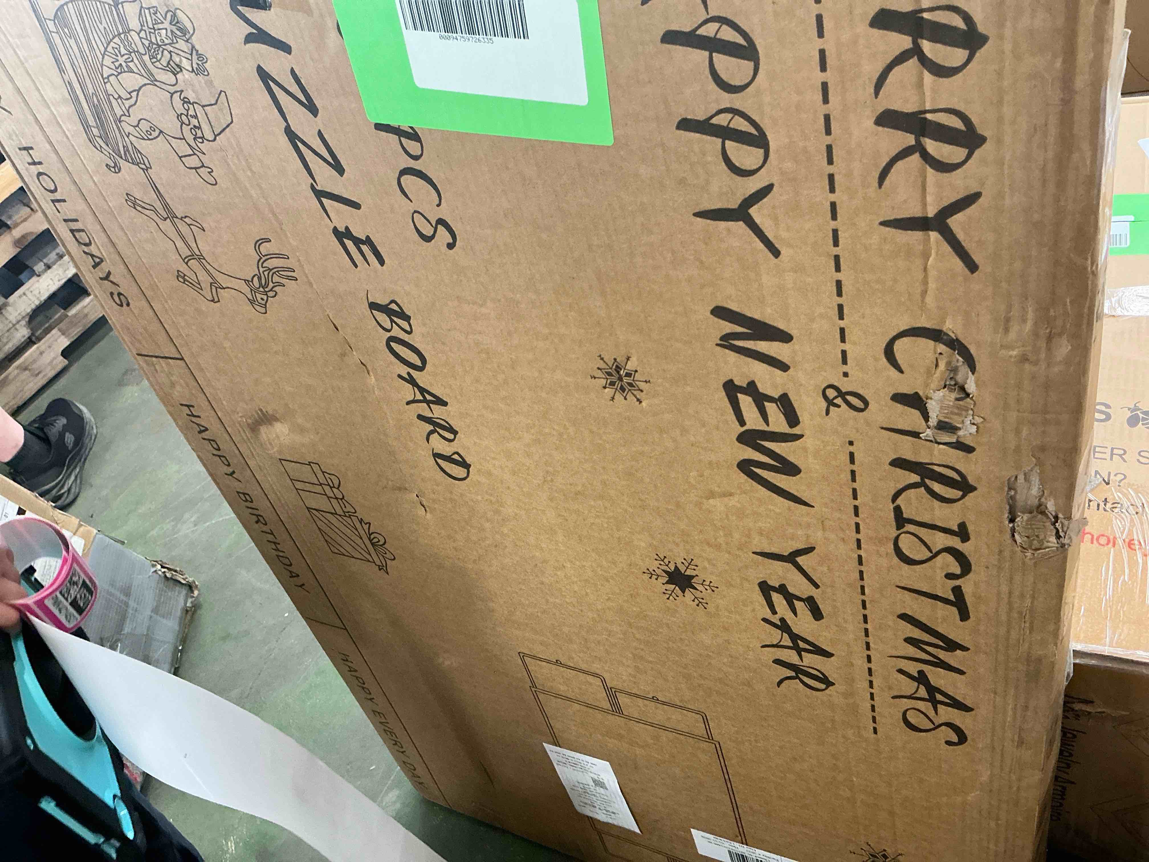 Condition photo showing New/Like New for puzzle board 2000 pieces, 41.3"x 27.9" jigsaw puzzle table with 4 drawers and cover,portable board gametable with folding legs for adults and teens