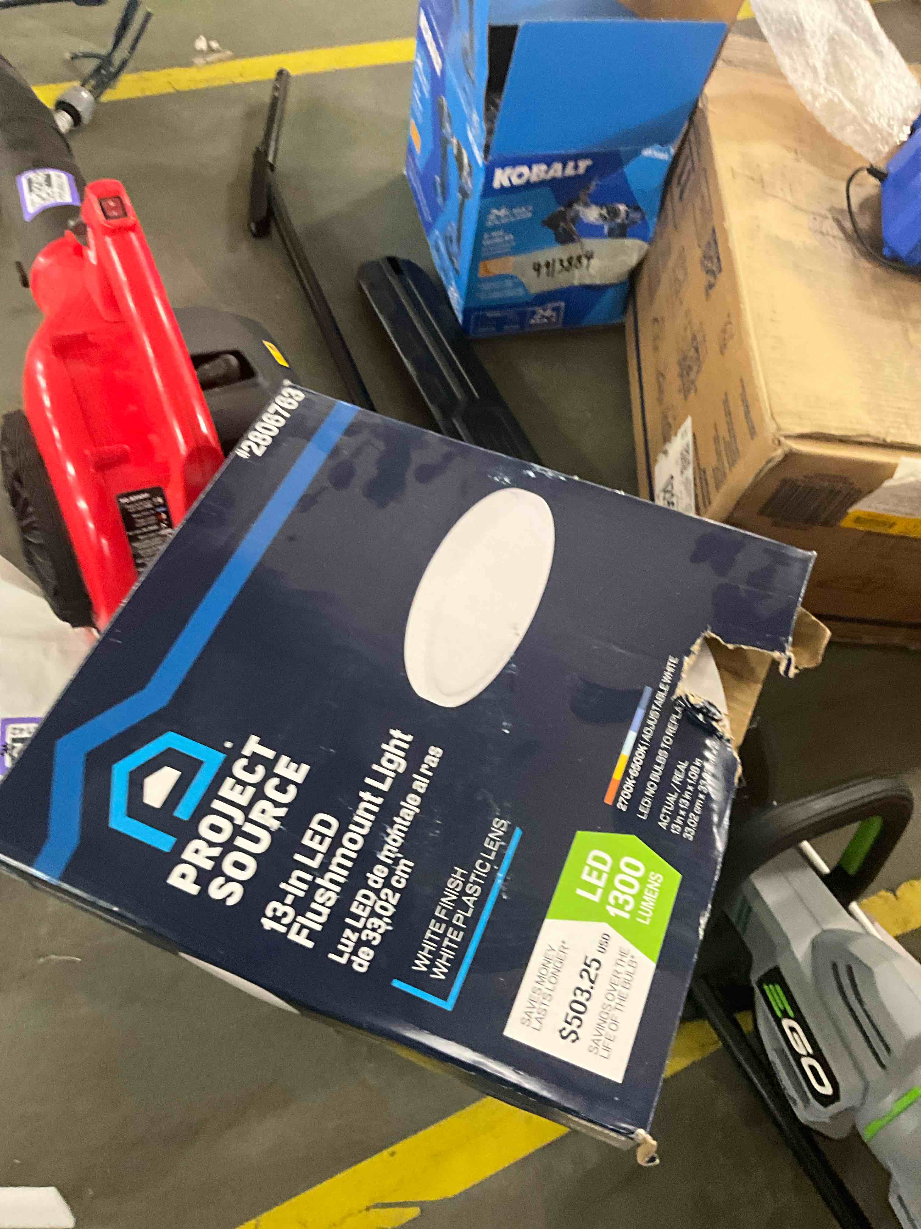 Condition photo showing Good Condition for project source adjustable color temperature 13-in white indoor 1 -light led flush mount light with acrylic shade 