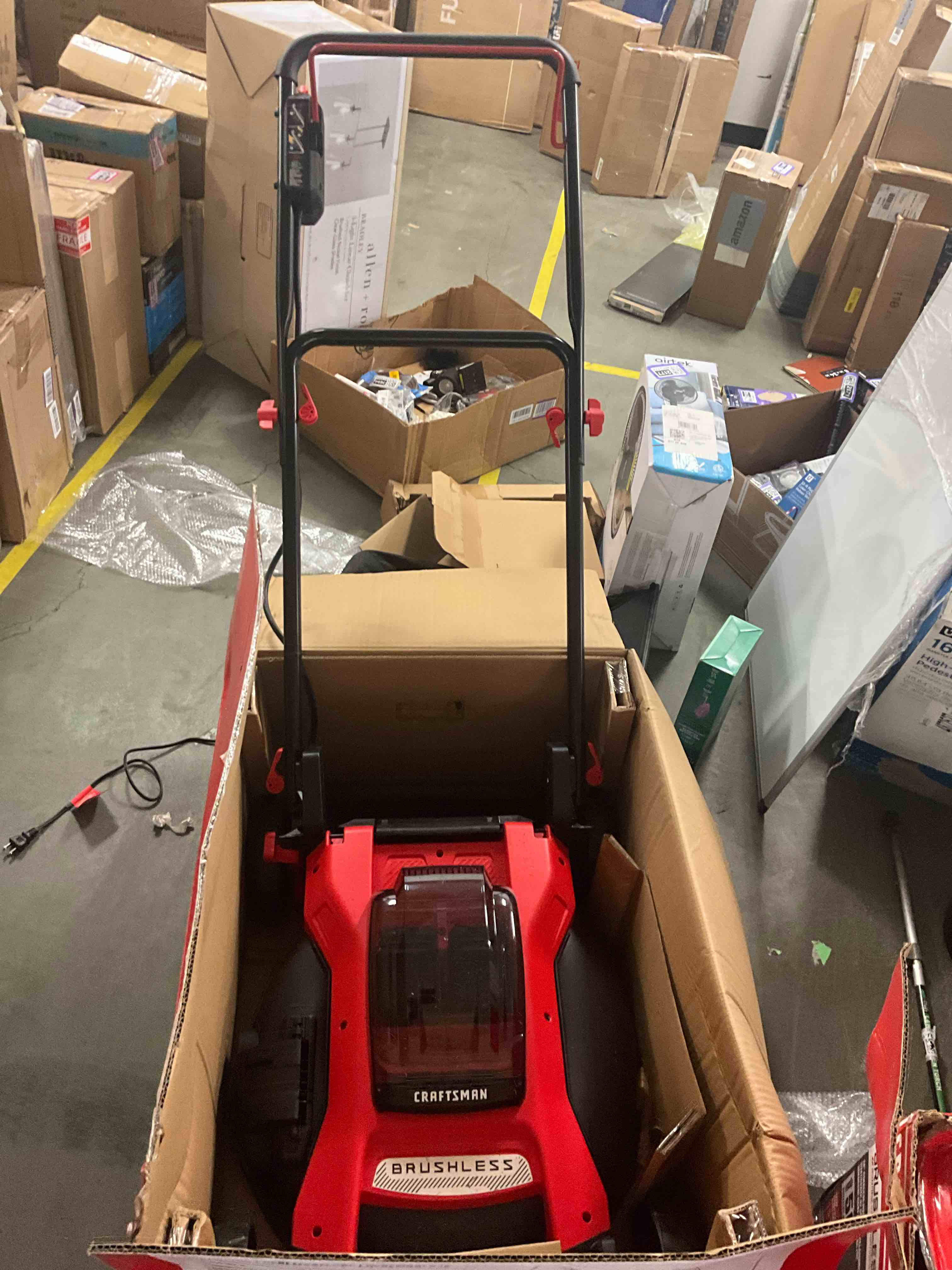 Condition photo showing Good Condition for craftsman v20 max 20 in. 20 volt battery lawnmower - mower and bag only