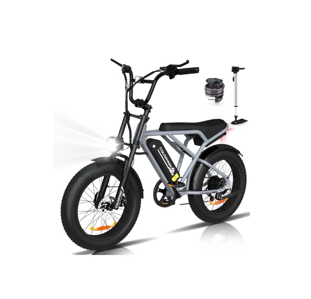 COLORWAY 750W Electric Bike for Adults 20X4.0 Fat Tire Off-Road E Bike 36V/12Ah Battery Snow Beach Mountain Bike for Outdoor Cycling E Bike UL2849