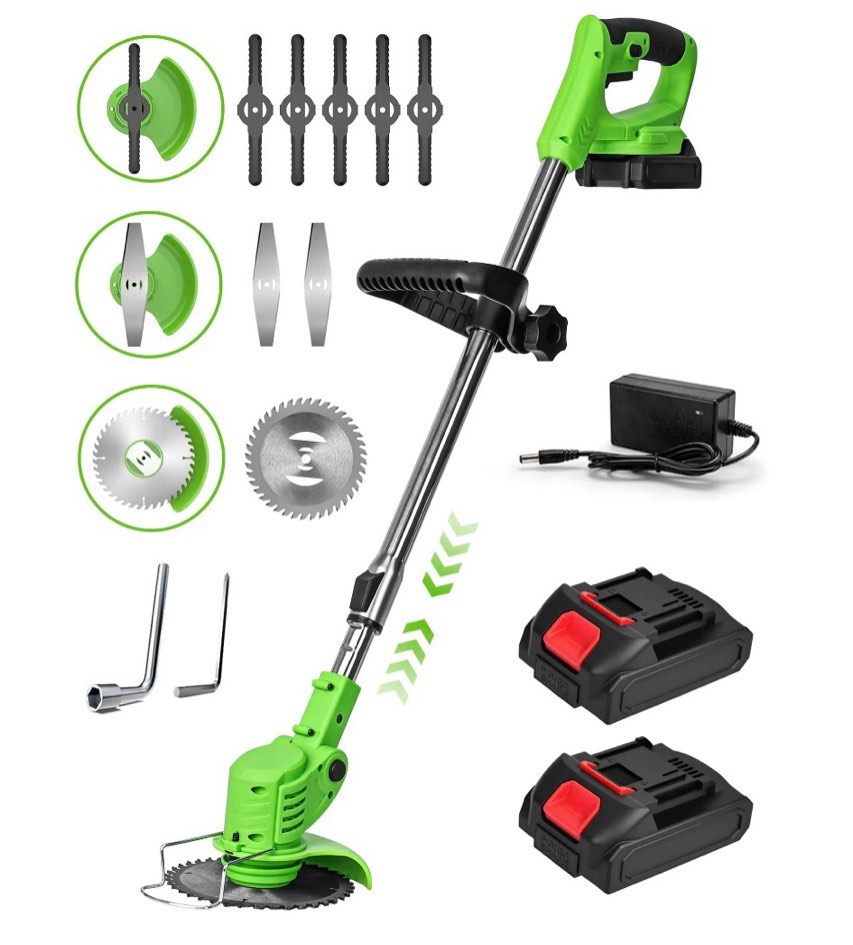YAHHU 21V Cordless 3-in-1 String Trimmer, Trimmer, Edger & Mower with Multi-Blade System for Effortless Lawn & Garden Care