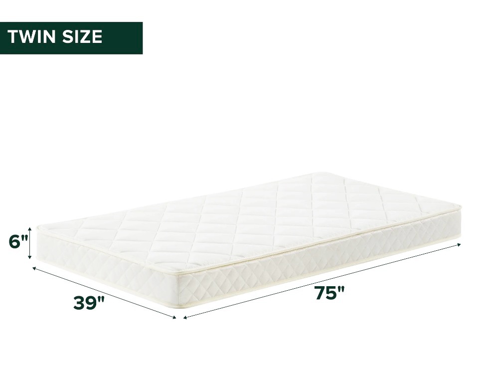 Condition photo showing New/Like New for slumber 1 by zinus 6" comfort plus innerspring mattress, twin