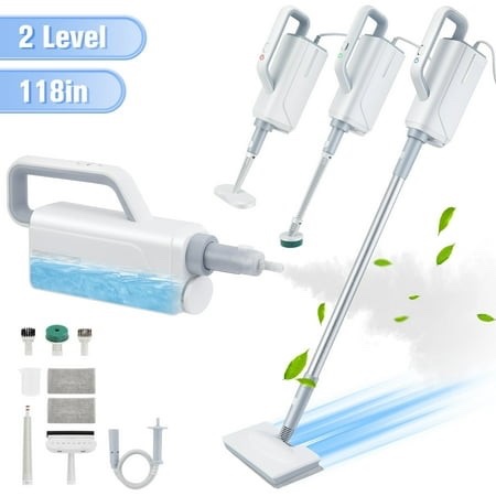 alilyy steam mop cleaner handheld steamer scrubbing steam mop for hard floor tiles carpet windows furniture white