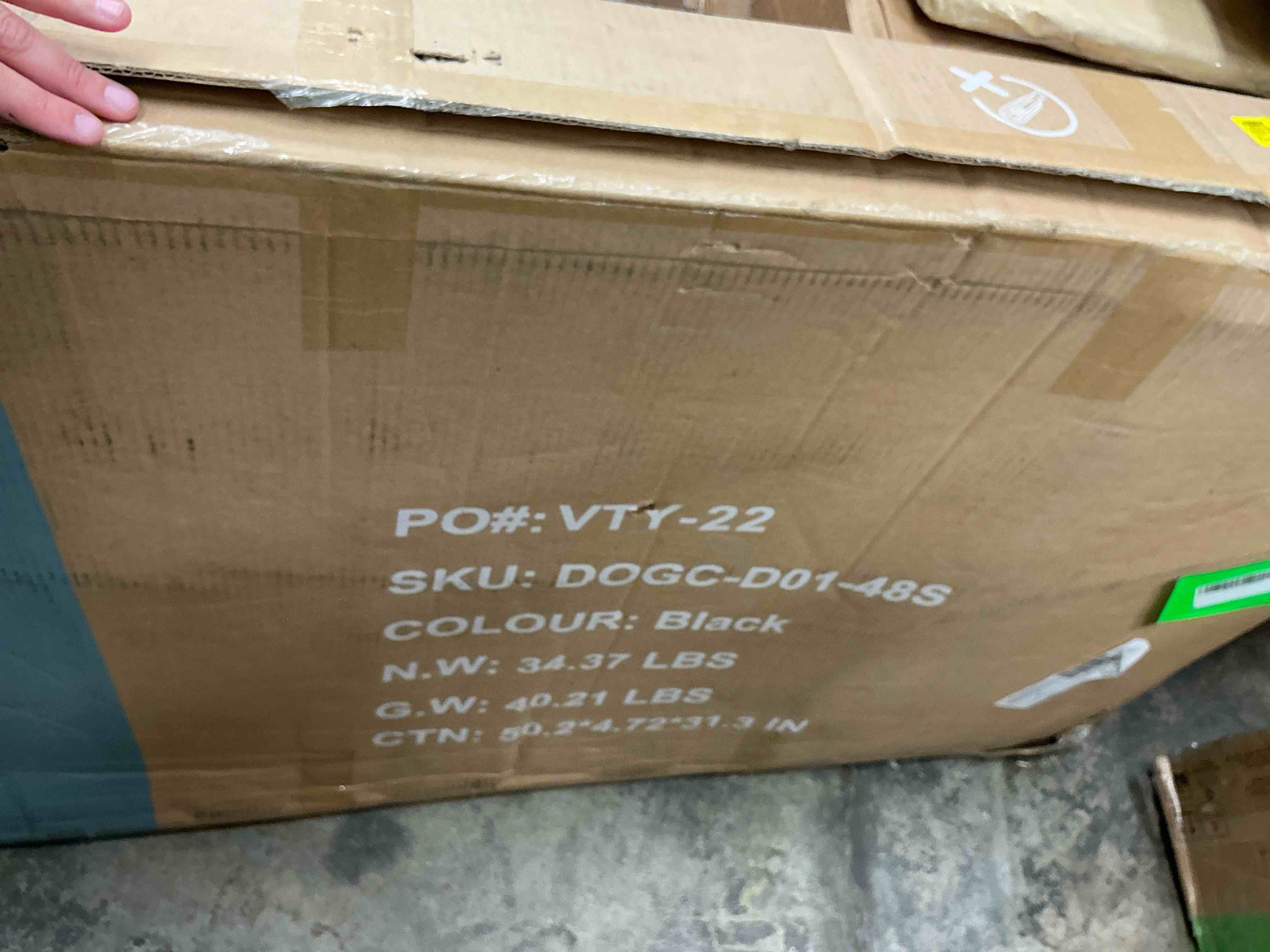 Condition photo showing Good Condition for edx big dog crate with divider panel  48 inch double door folding metal wire dog cage with plastic leak-proof pan tray