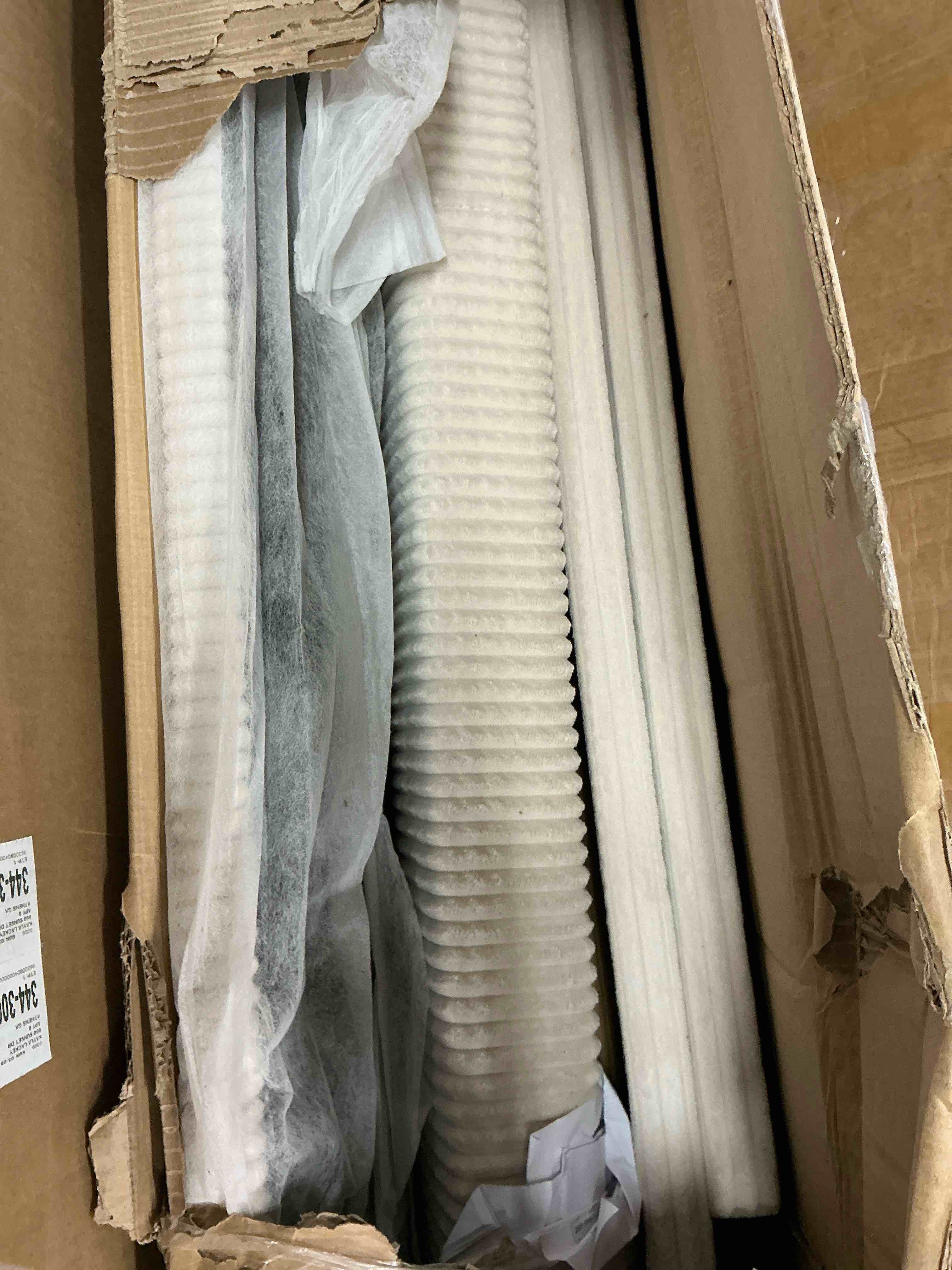 Condition photo showing Good Condition for bestier queen platform bed with adjustable storage headboard shelf, led corduroy upholstered bed frame, cream