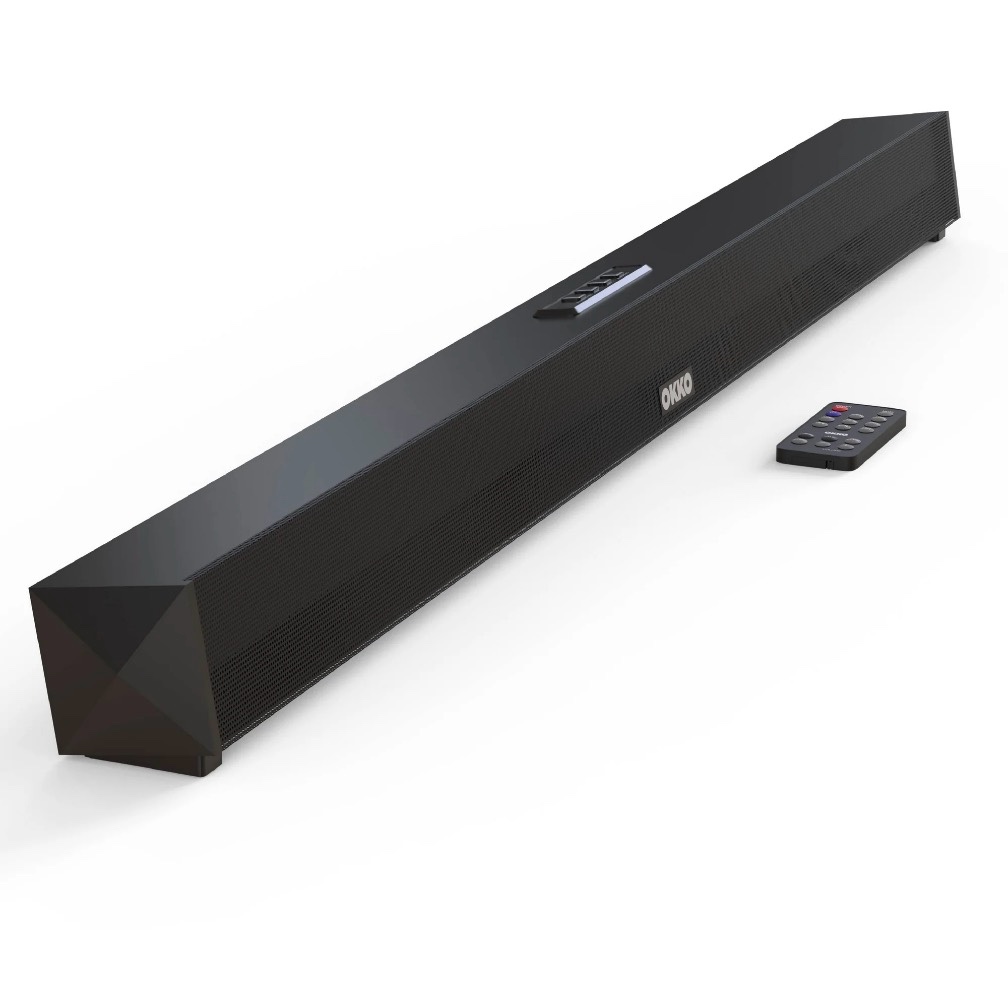 okko clearwave soundbar 37-inch mountable bluetooth sound bar speaker with remote control