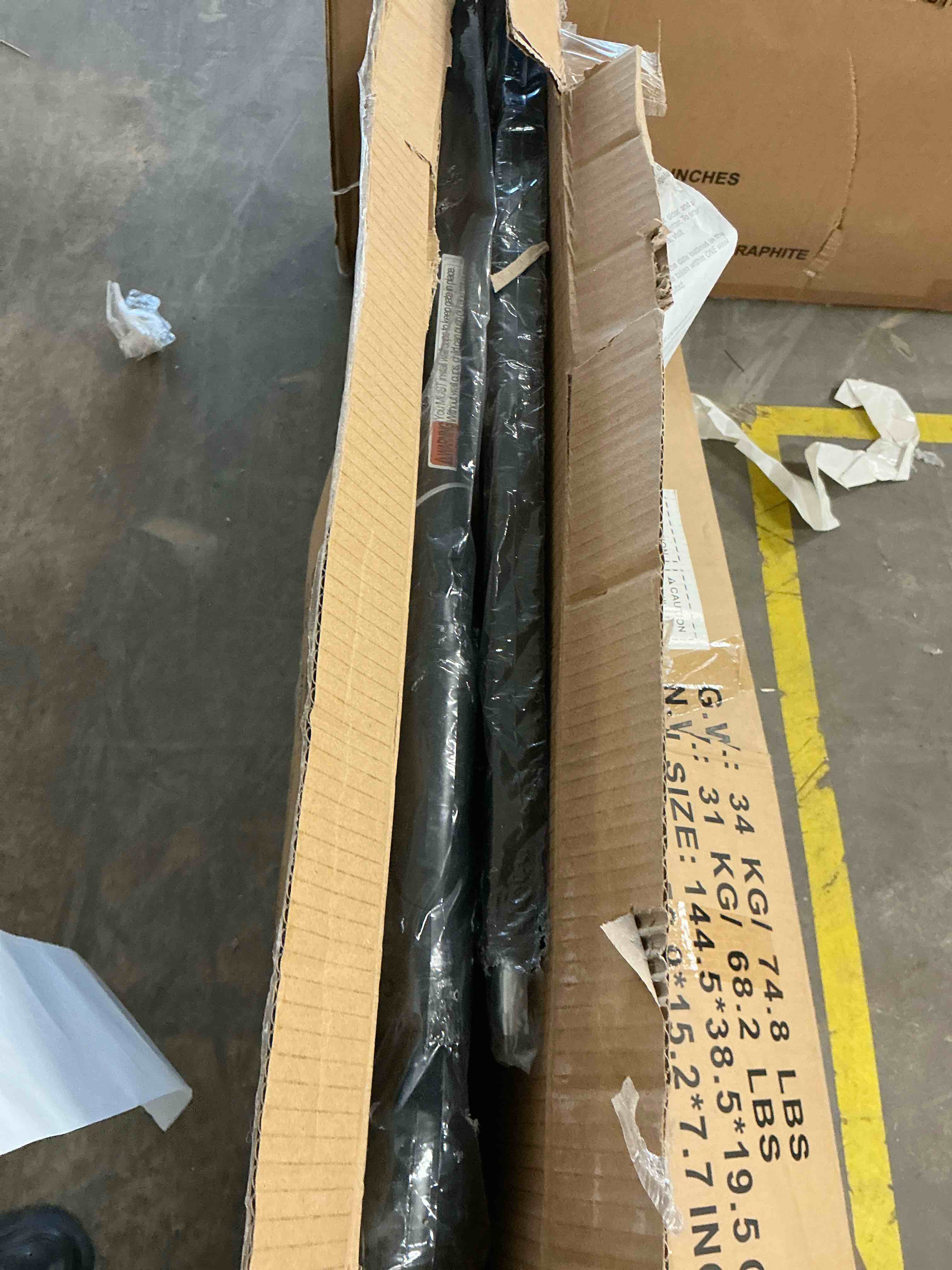 Condition photo showing Good Condition for furdear 47-56" extra wide baby safety gate with wall protectors walk thru black metal gate